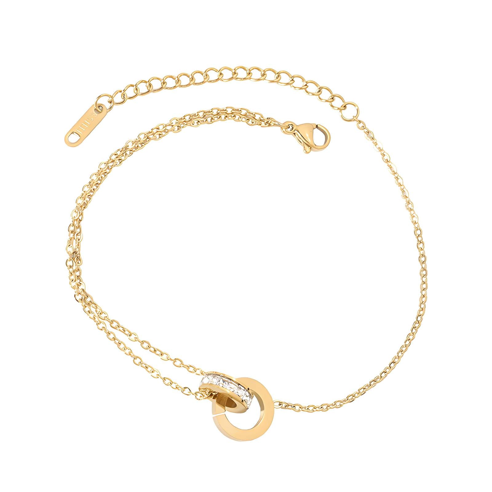 Eternal Time Bracelet, 18K Gold Plated Steel