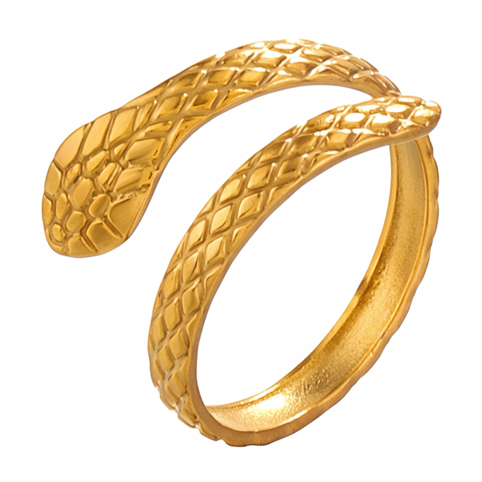 Golden Fang Ring, 18K Gold Plated Steel