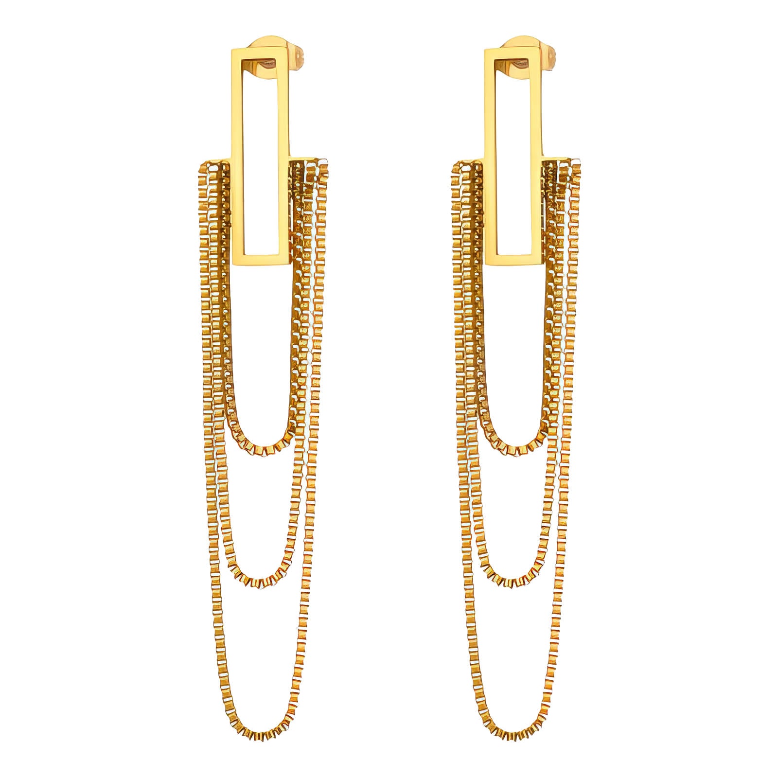 Daydream Drops Earrings, 18K Gold Plated Steel