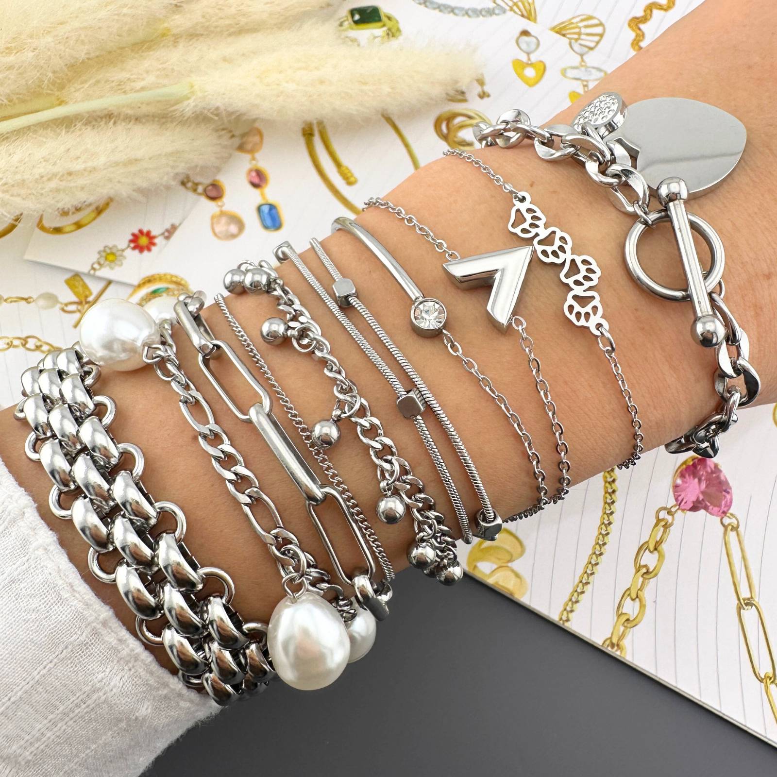 Evermine Heart Bracelet, Stainless Steel