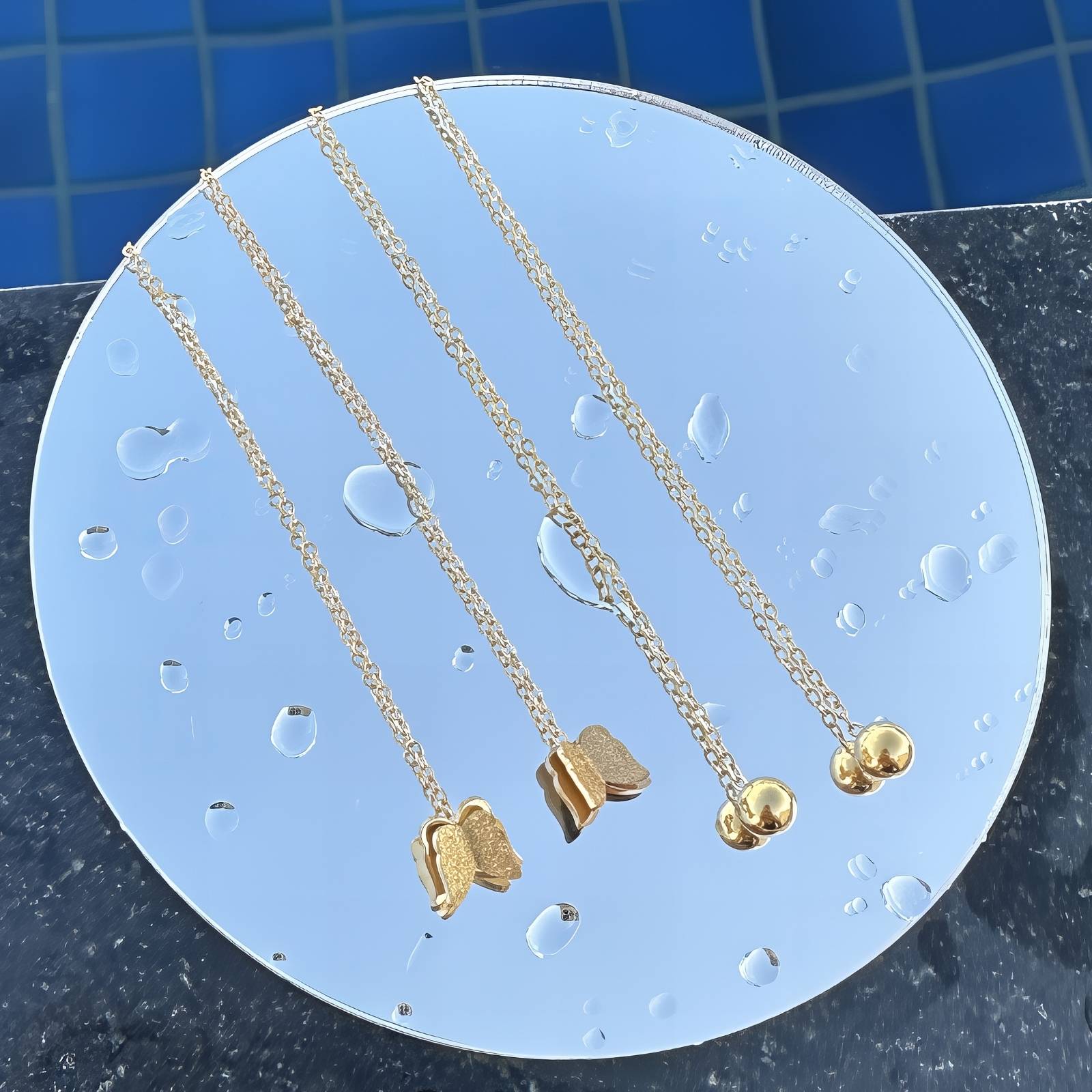 Whisperflight Earrings, 18K Gold Plated Steel