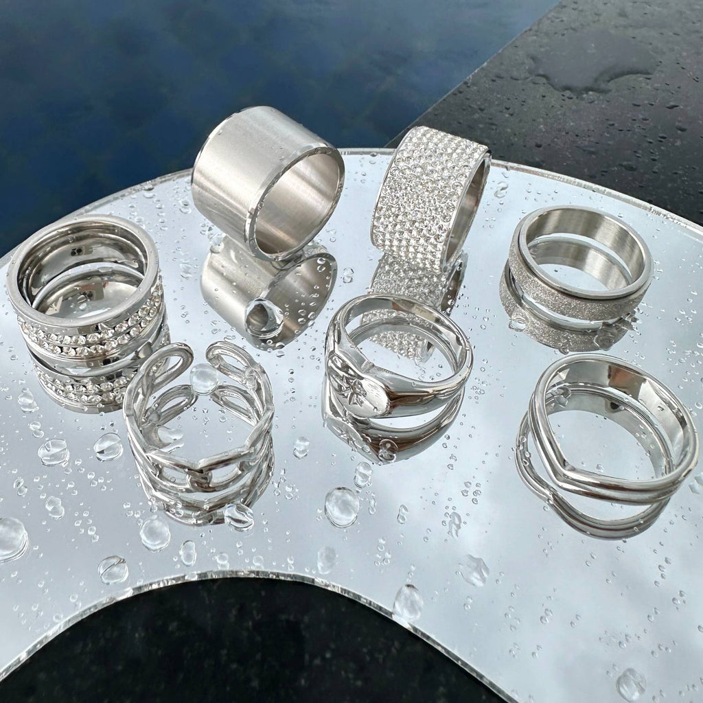 Silver Grain Ring, Stainless Steel