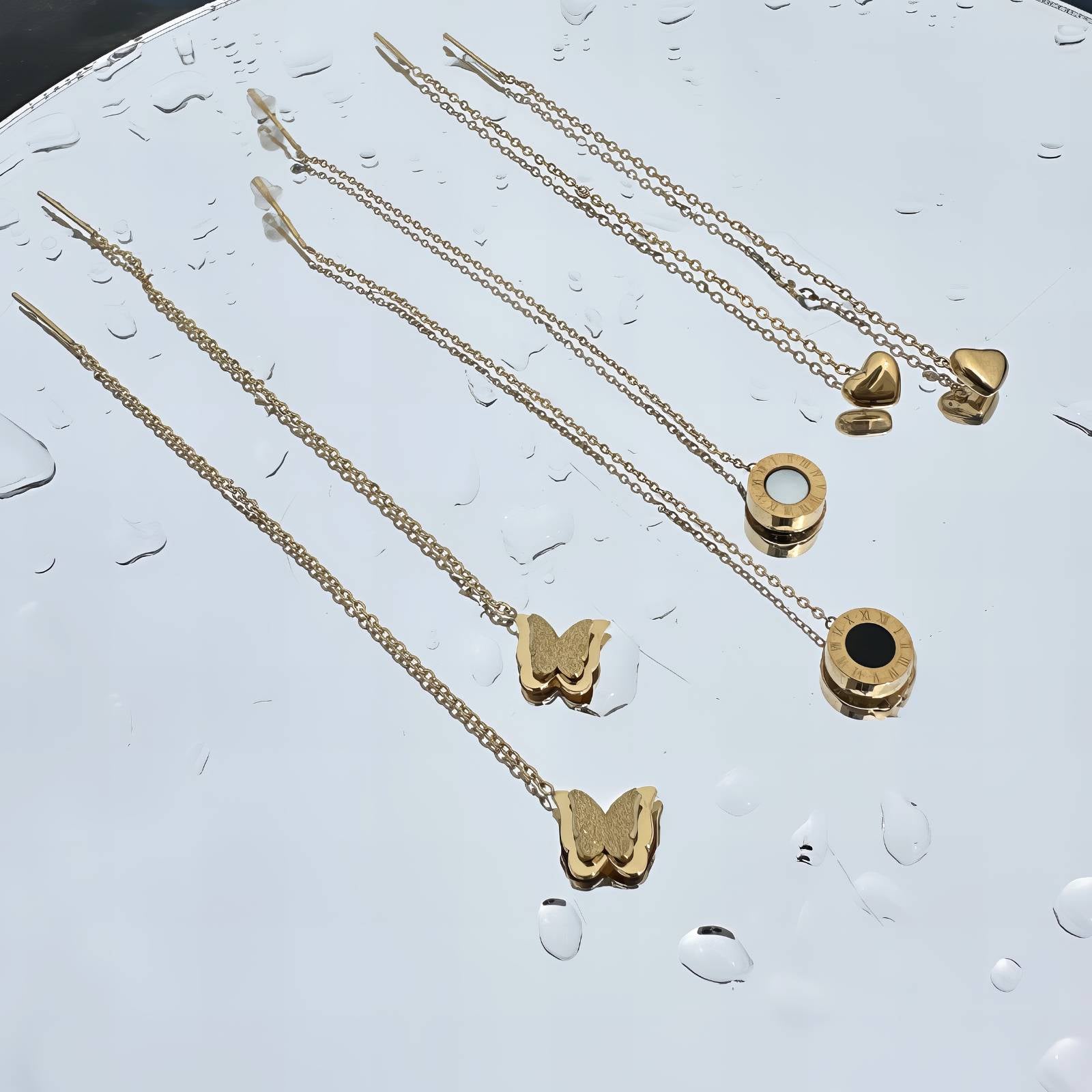 Whisperflight Earrings, 18K Gold Plated Steel