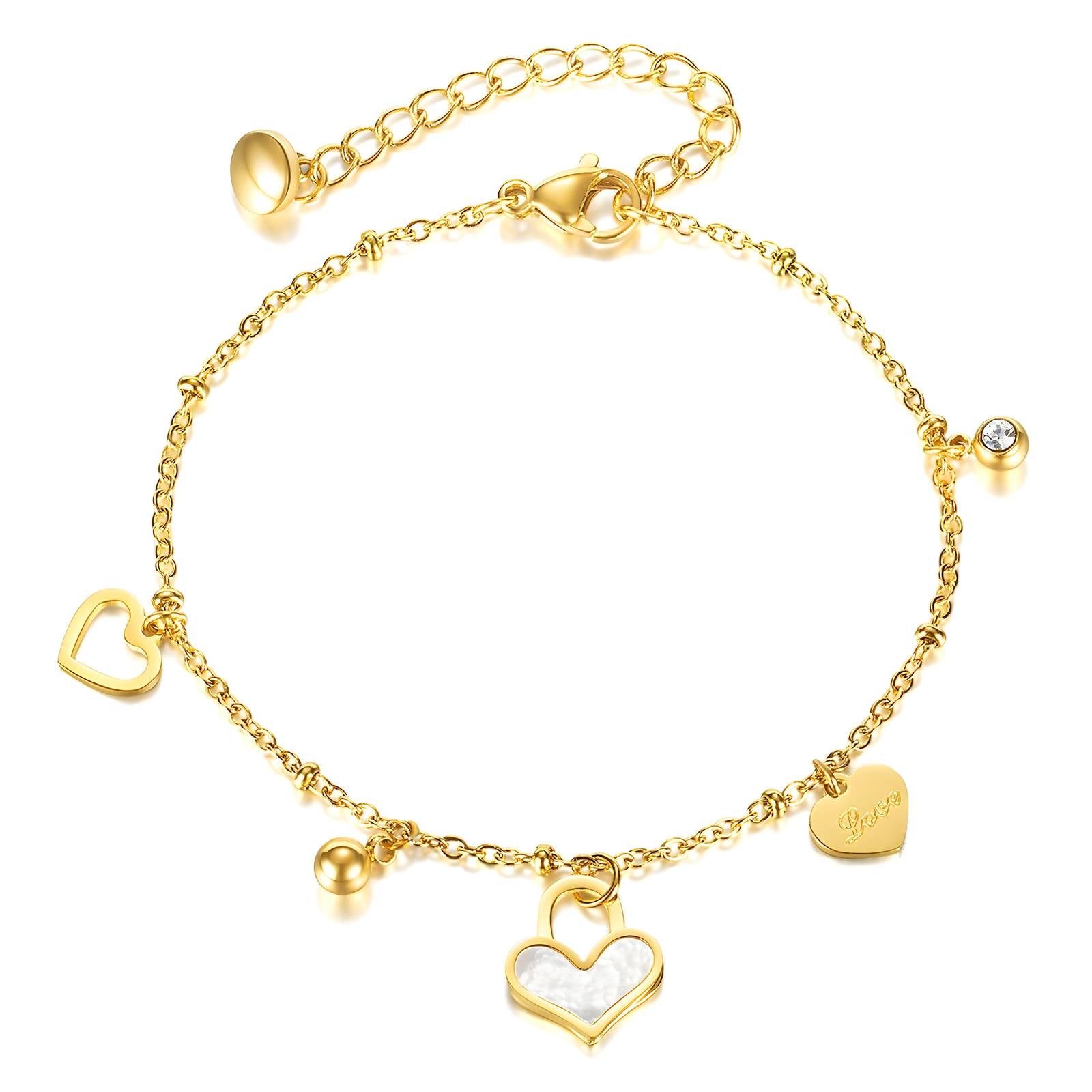 Pure Affection Bracelet, 18K Gold Plated Steel