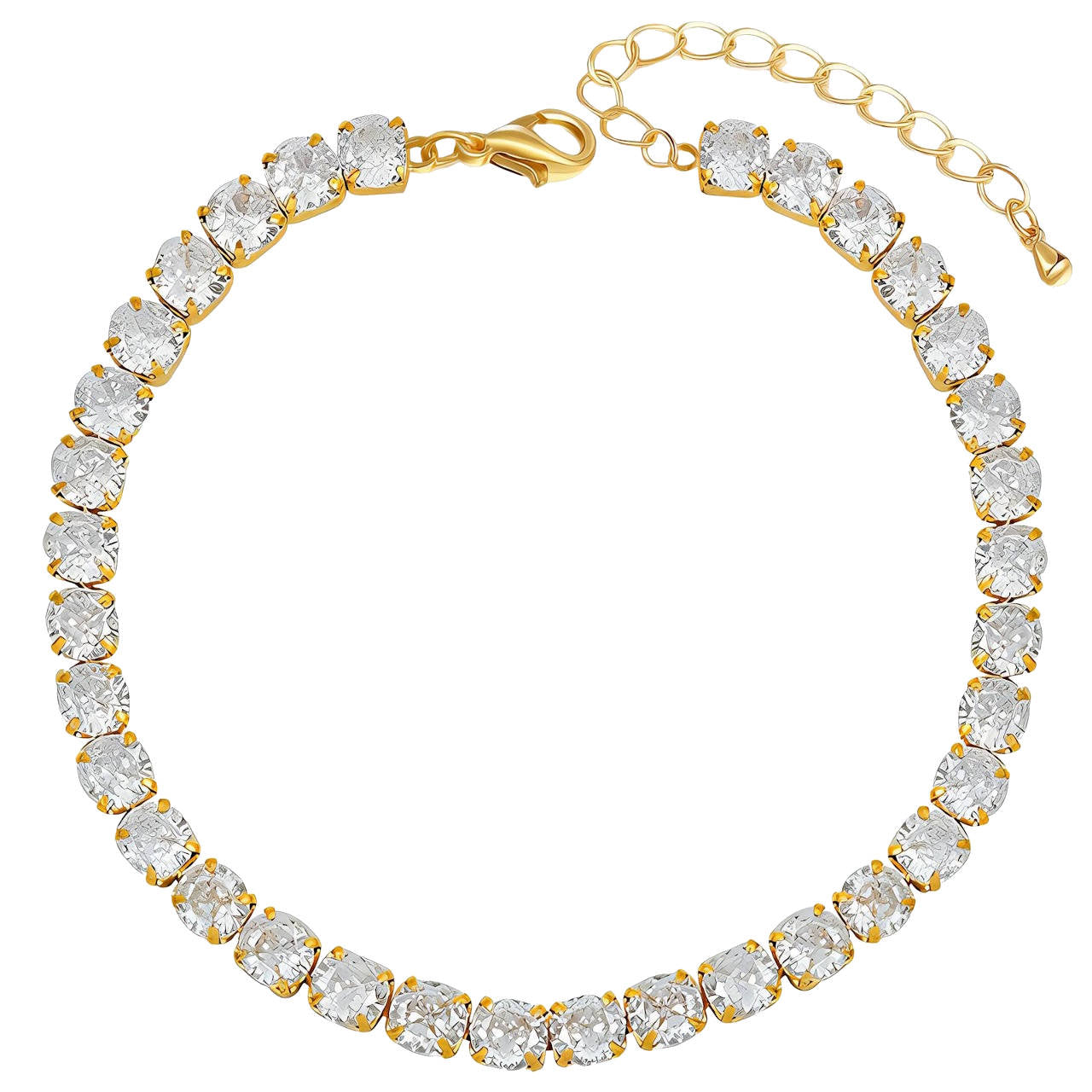 Radiance Band Tennis Bracelet, 18K Gold Plated Steel