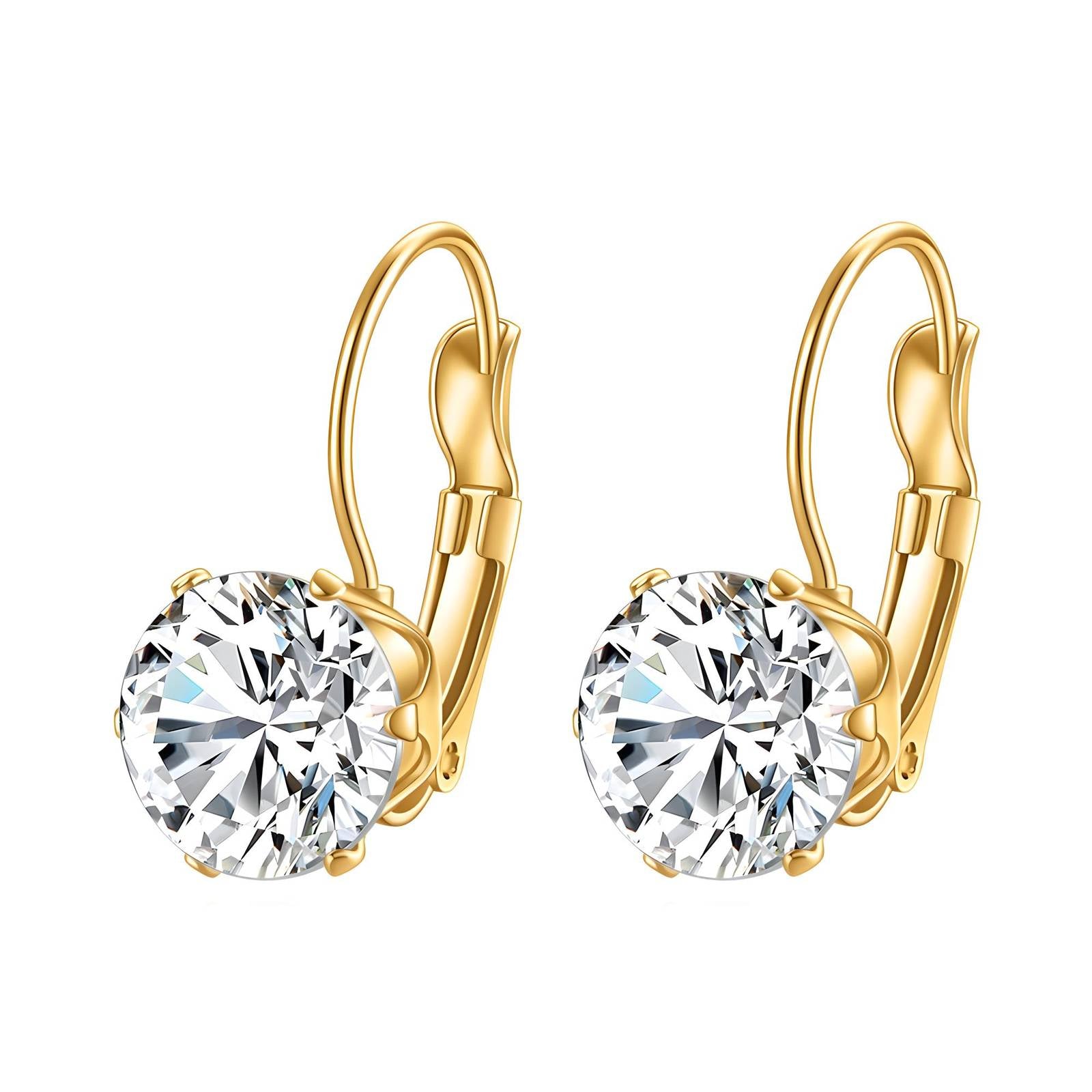 Lumi Studs Earrings, 18K Gold Plated Steel