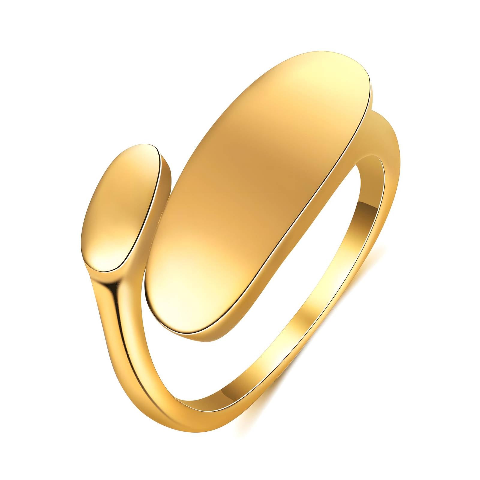 Nova Loop Ring, 18K Gold Plated Steel