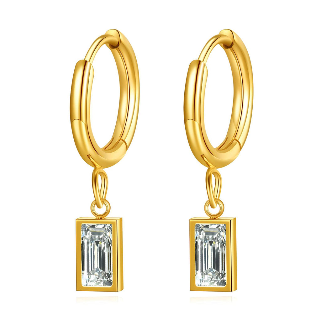 Sparkly Echo Earrings, 18K Gold Plated Steel