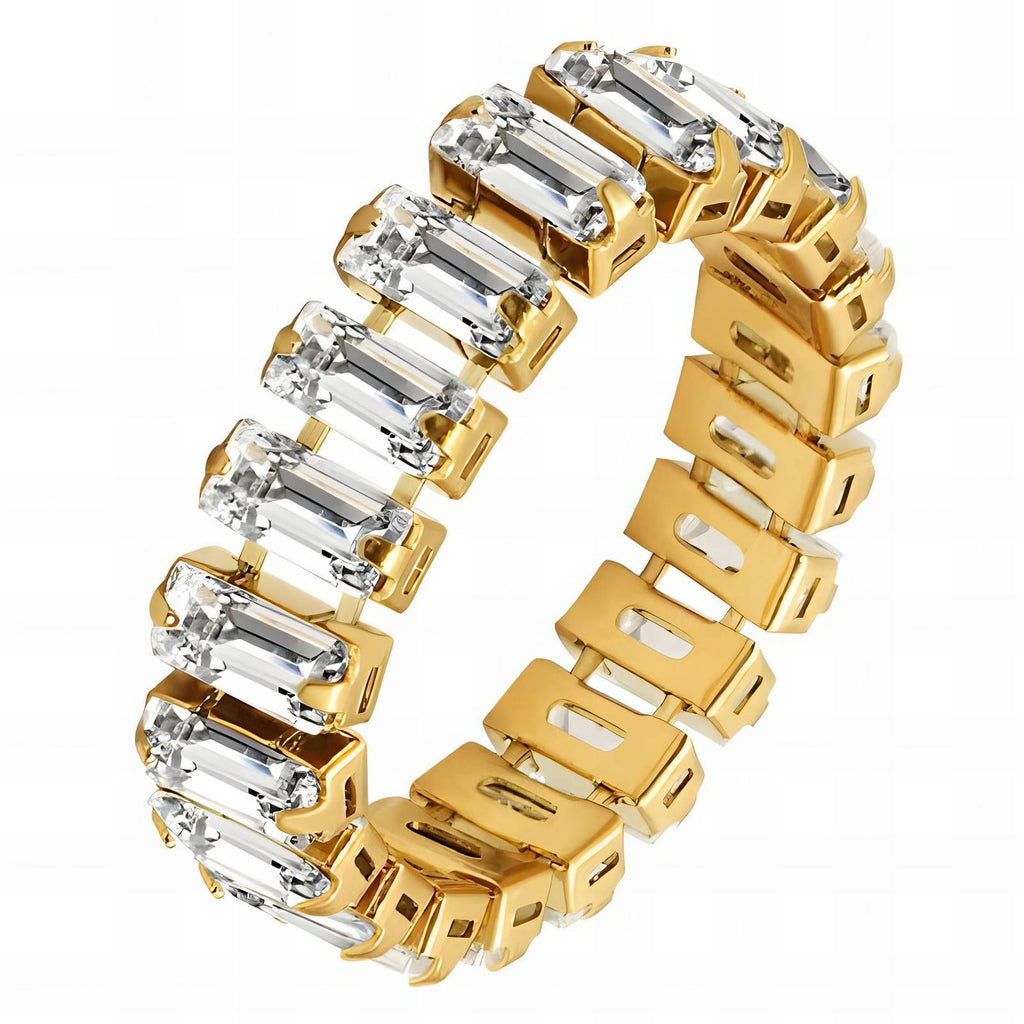 Eternal Radiance Ring, 18K Gold Plated Steel