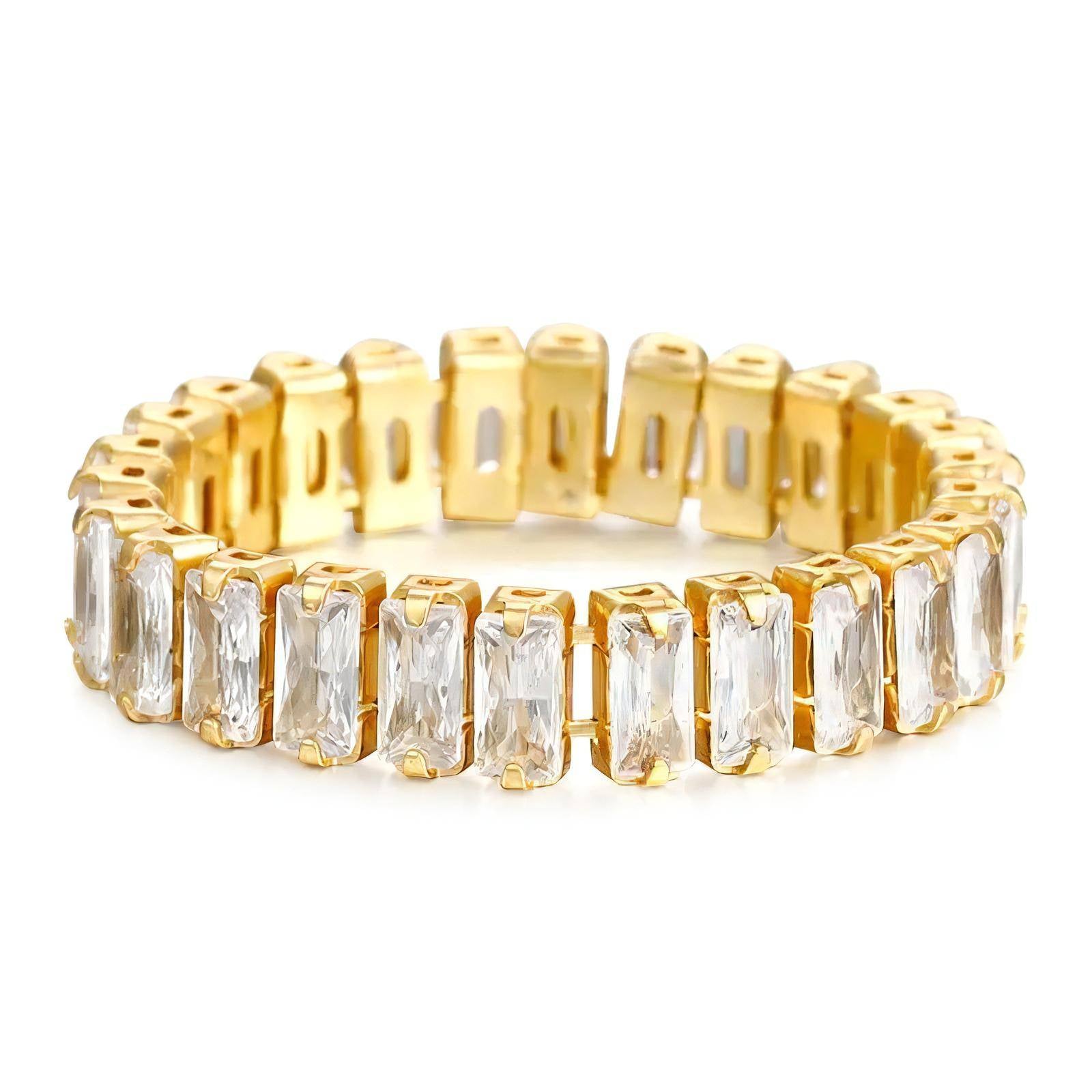 Eternal Radiance Ring, 18K Gold Plated Steel