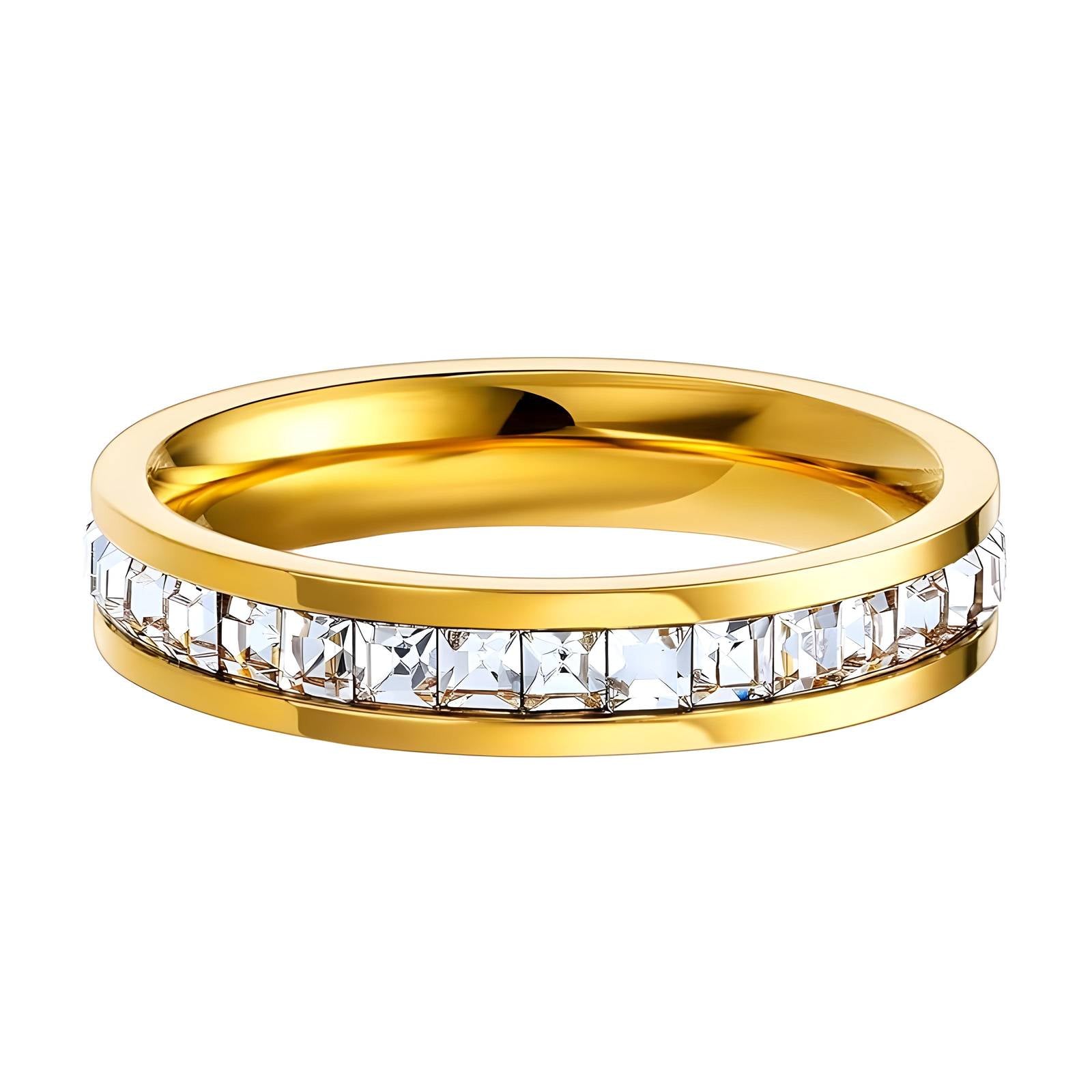 Eternal Grace Ring, 18K Gold Plated Steel