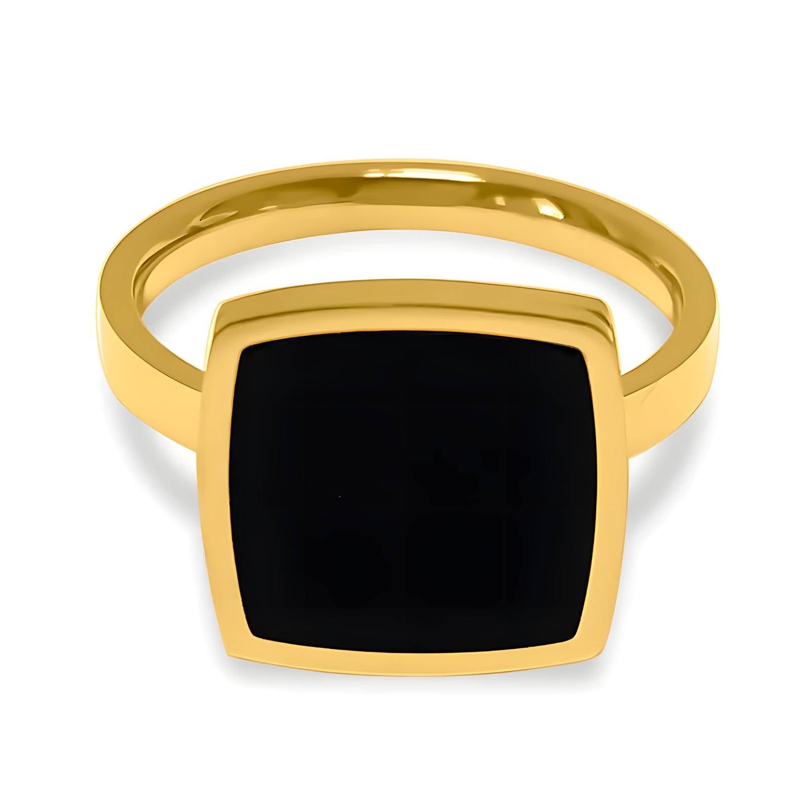 Bold Statement Ring, 18K Gold Plated Steel