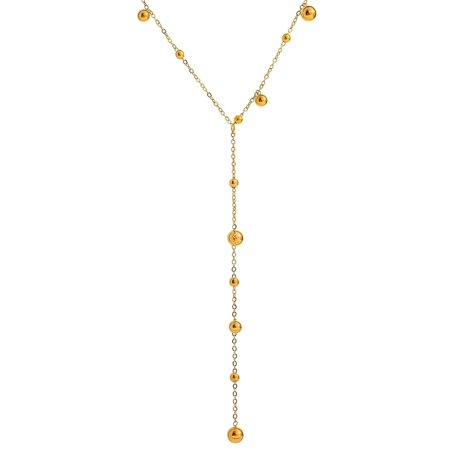 Bubbles Necklace, 18K Gold Plated Steel