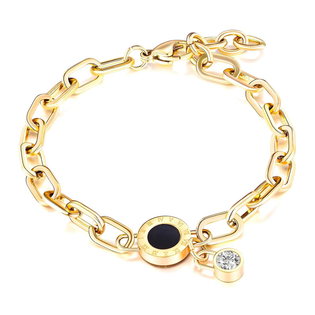 Eternal Time Bracelet, 18K Gold Plated Steel