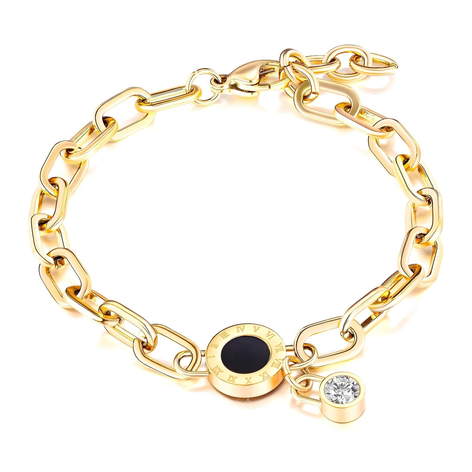 Eternal Time Bracelet, 18K Gold Plated Steel