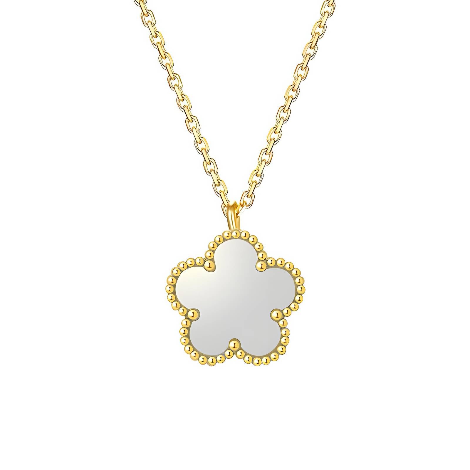 Pearl Belle Necklace, 18K Gold Plated Steel