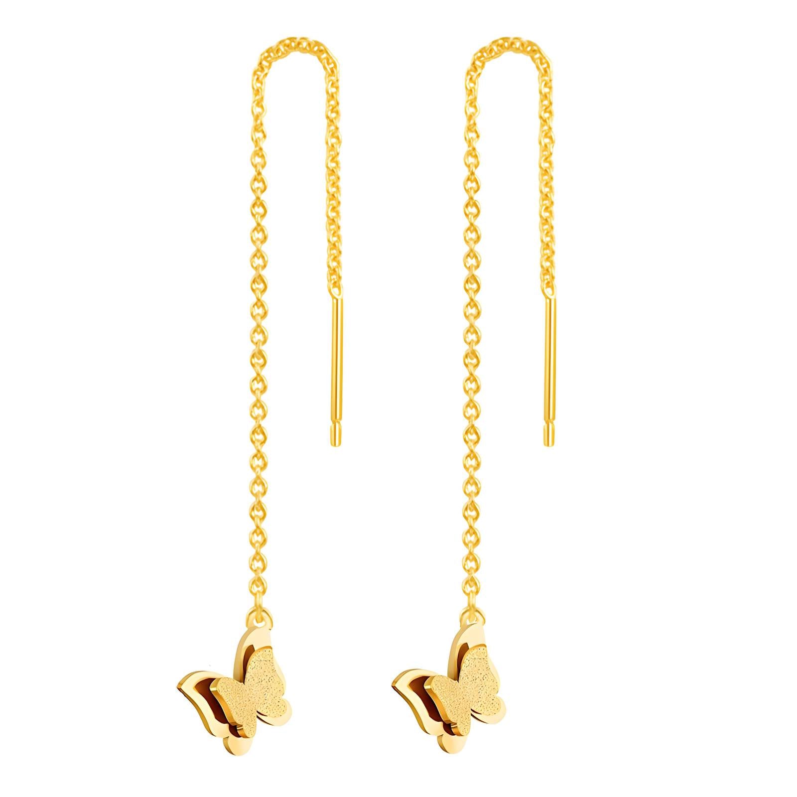 Whisperflight Earrings, 18K Gold Plated Steel