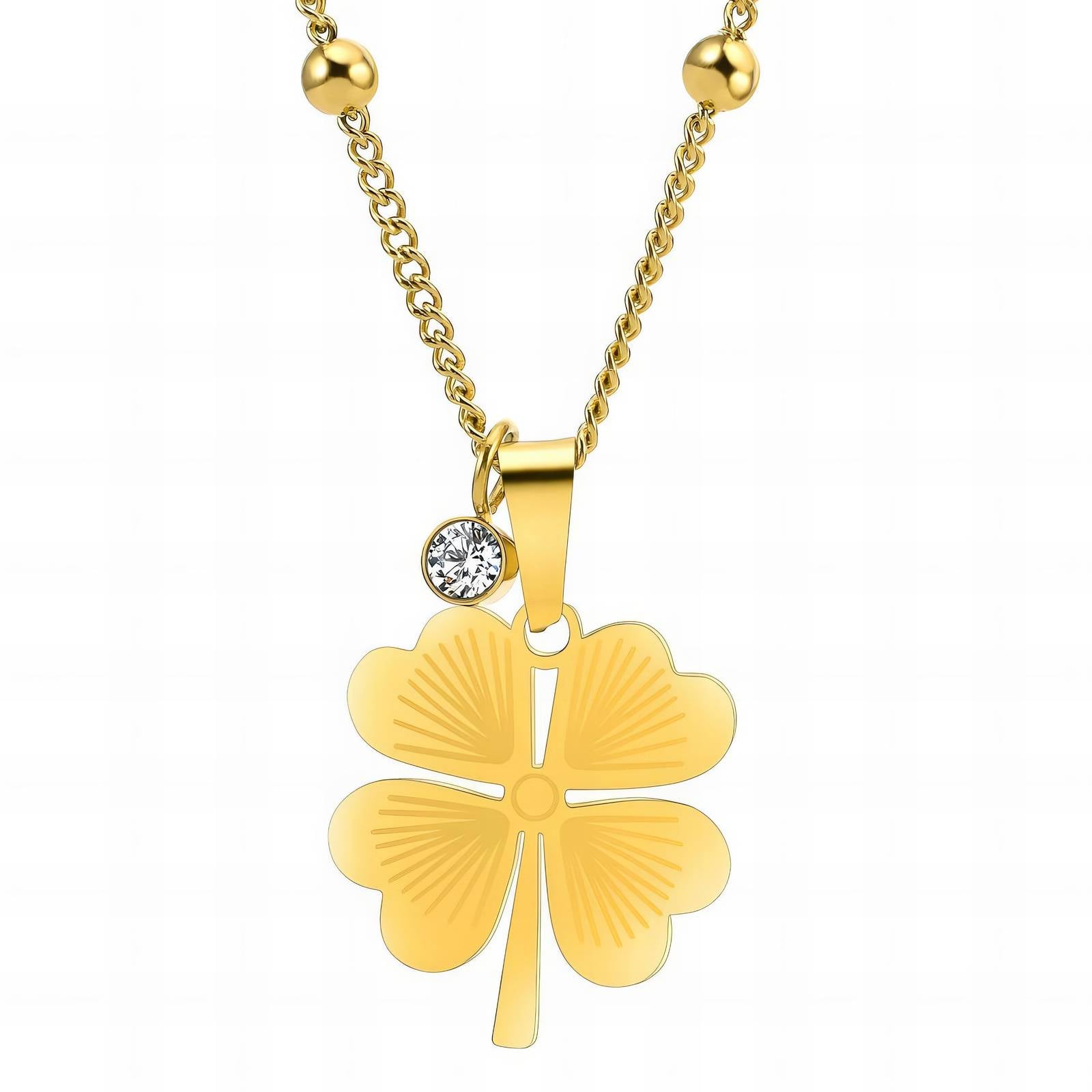 Lucky Charm Necklace, 18K Gold Plated Steel