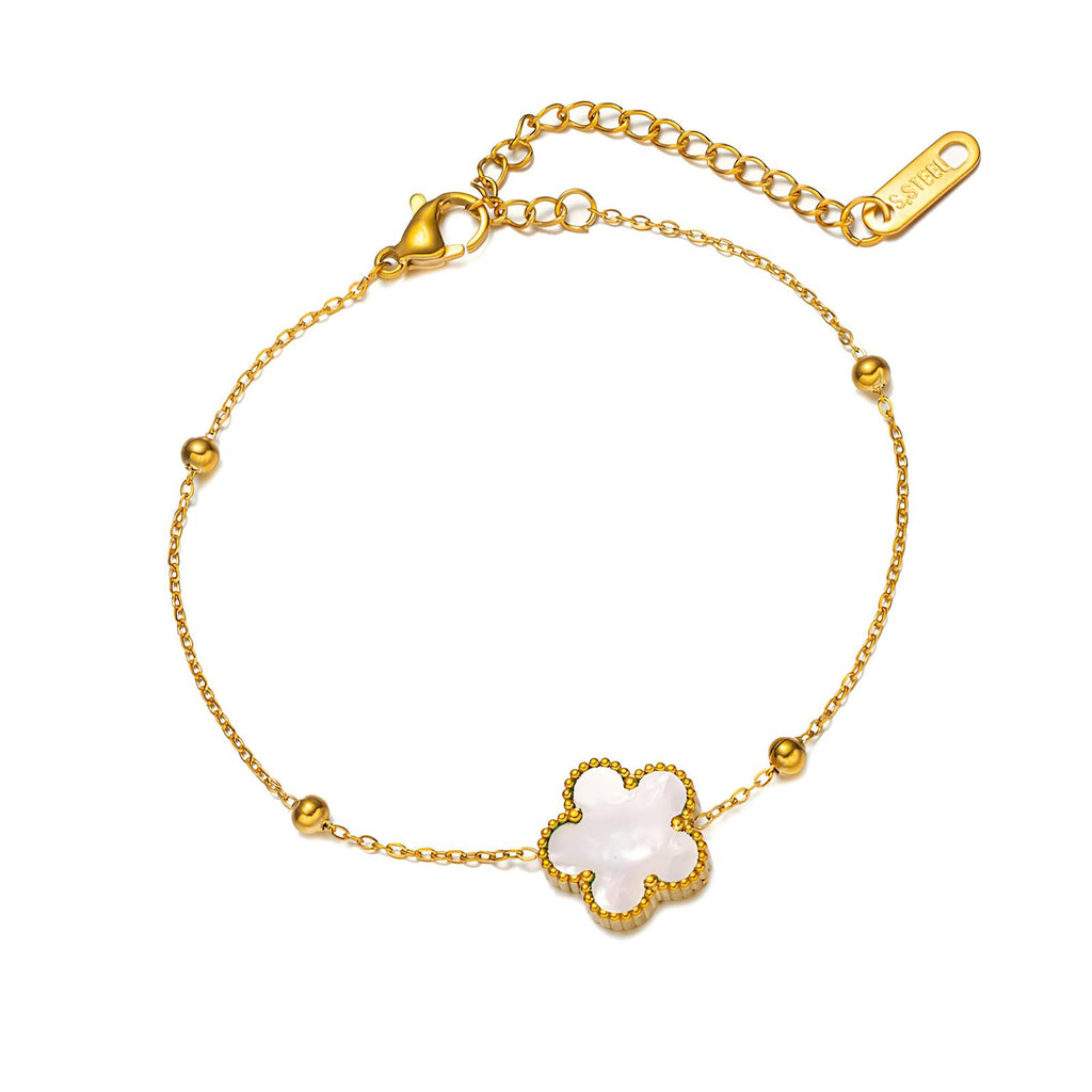 Pearl Belle Bracelet, 18K Gold Plated Steel