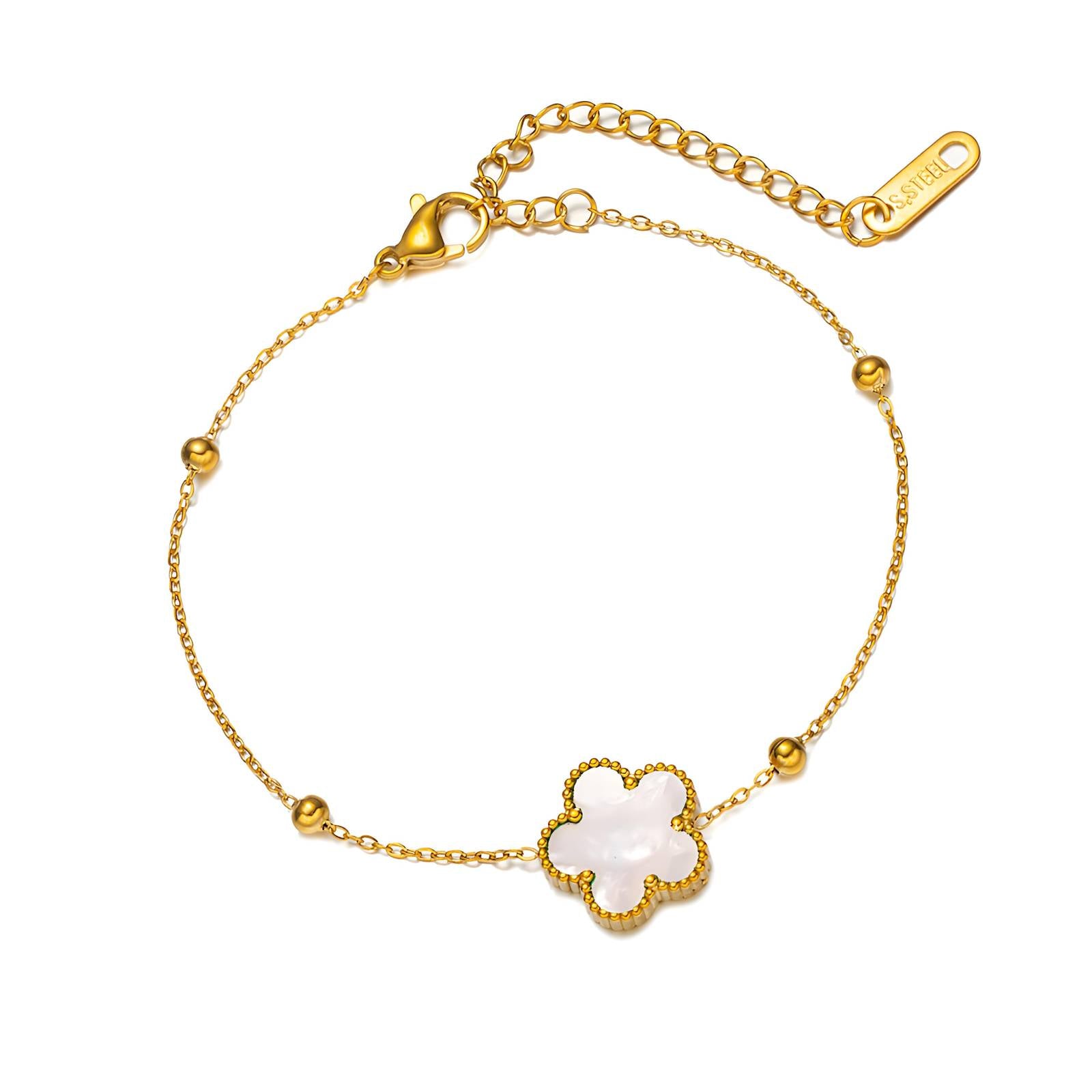 Pearl Belle Bracelet, 18K Gold Plated Steel
