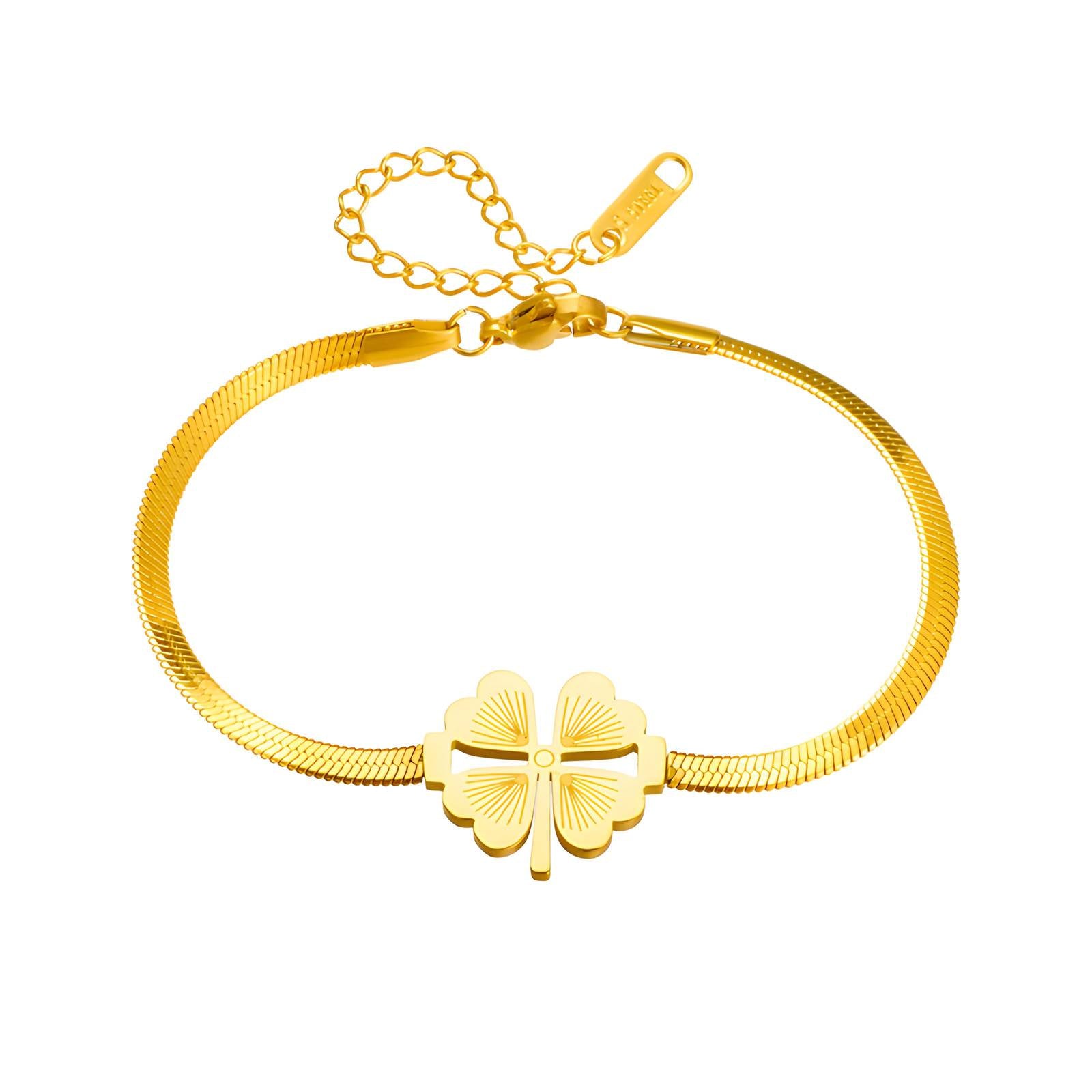 Lucky Charm Bracelet, 18K Gold Plated Steel