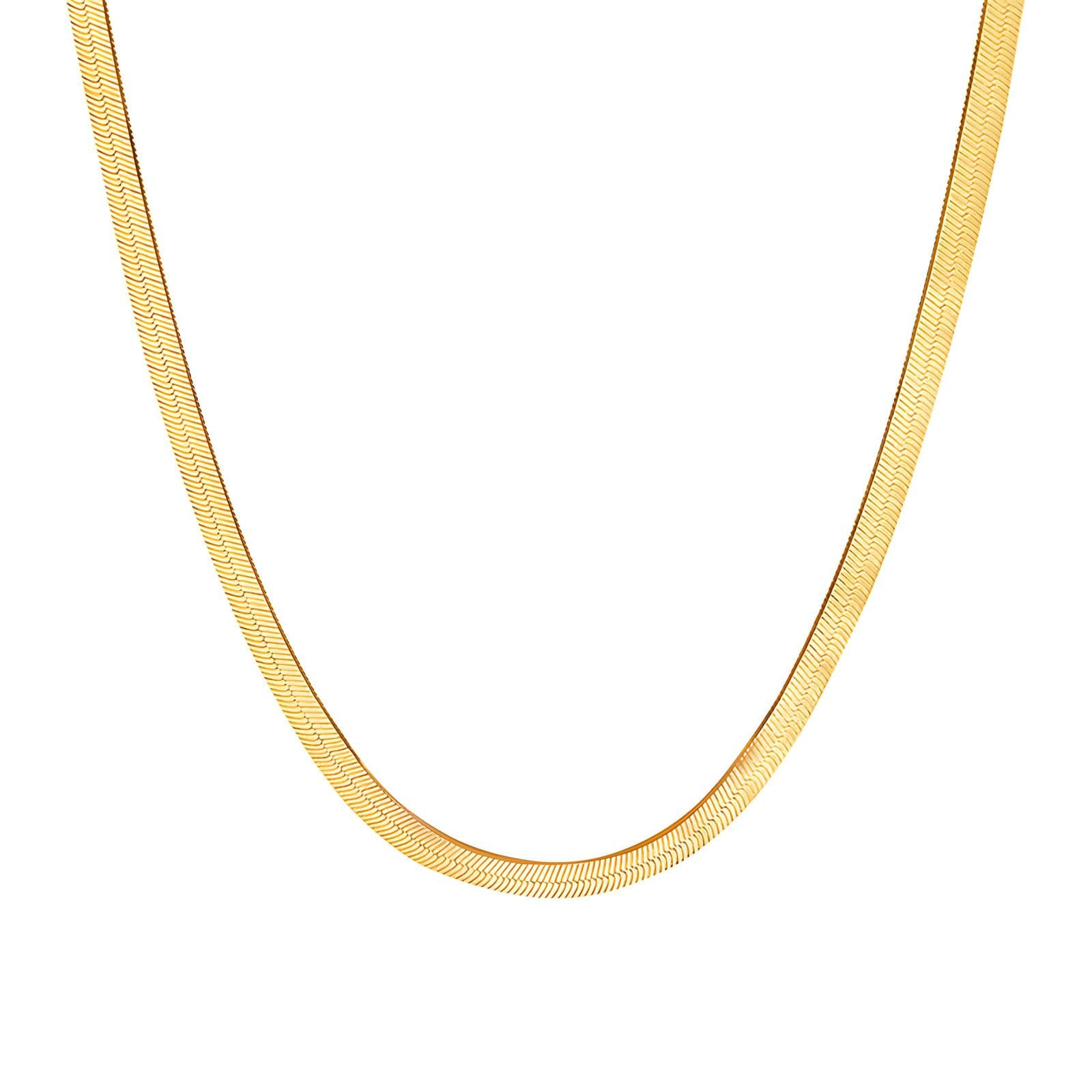 Boldline Necklace, 18K Gold Plated Steel
