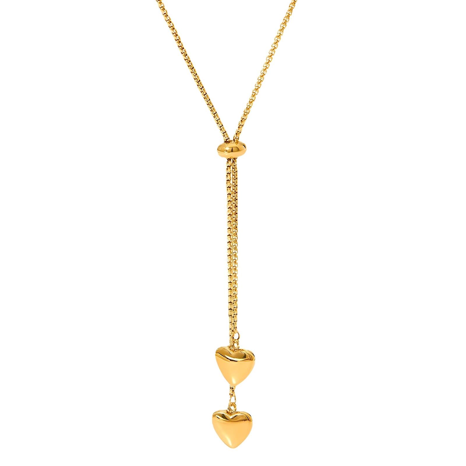 Lovesway Necklace, 18K Gold Plated Steel