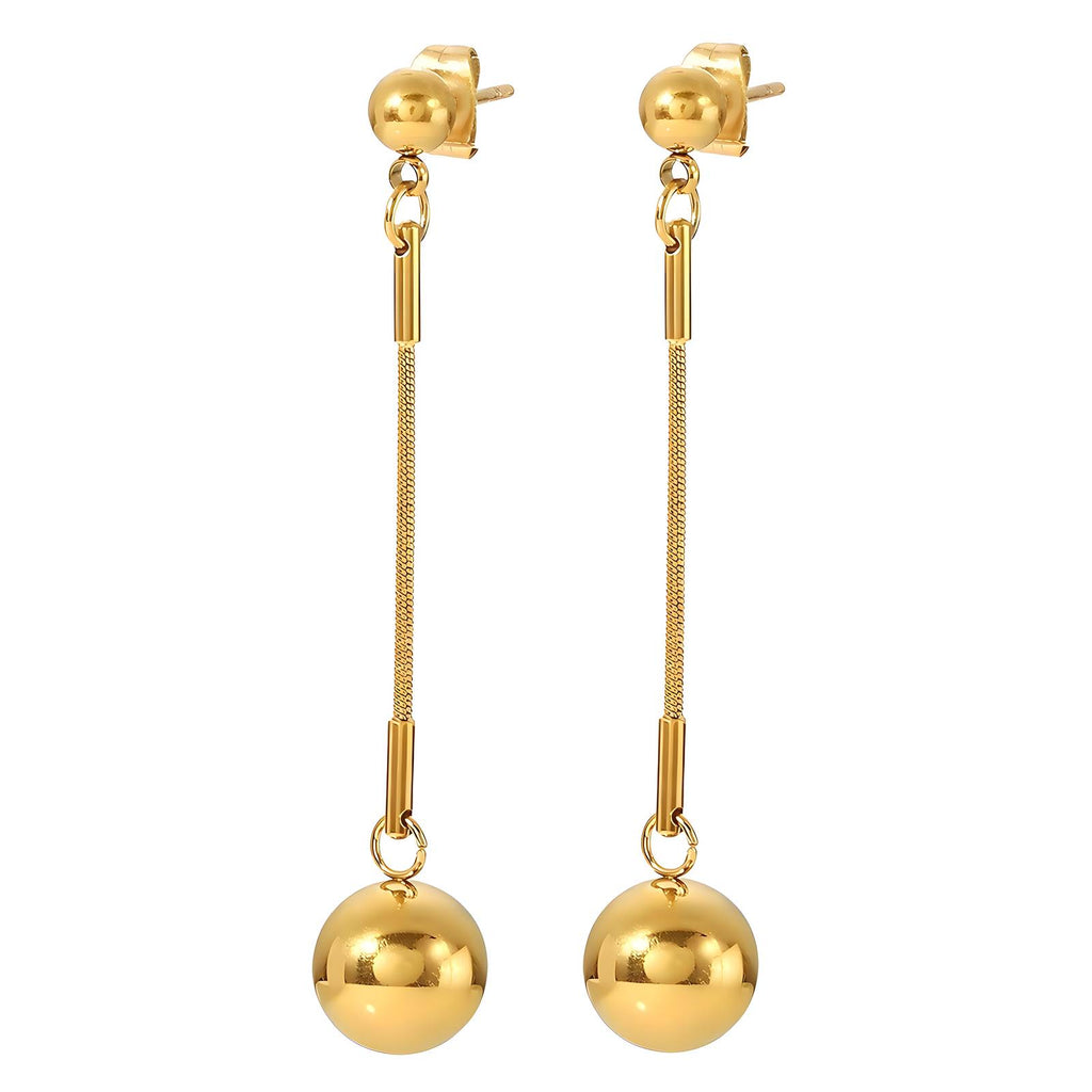Bubbly Beads Earrings, 18K Gold Plated Steel