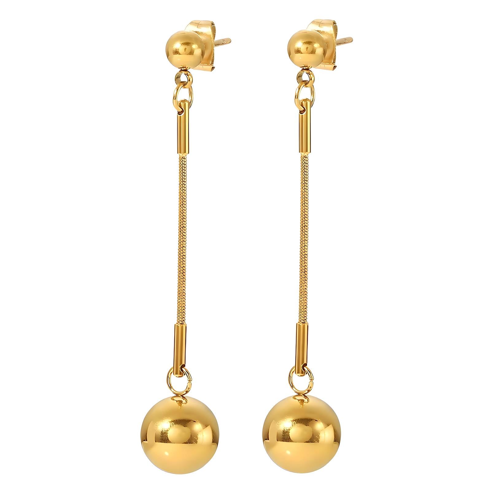 Bubbly Beads Earrings, 18K Gold Plated Steel