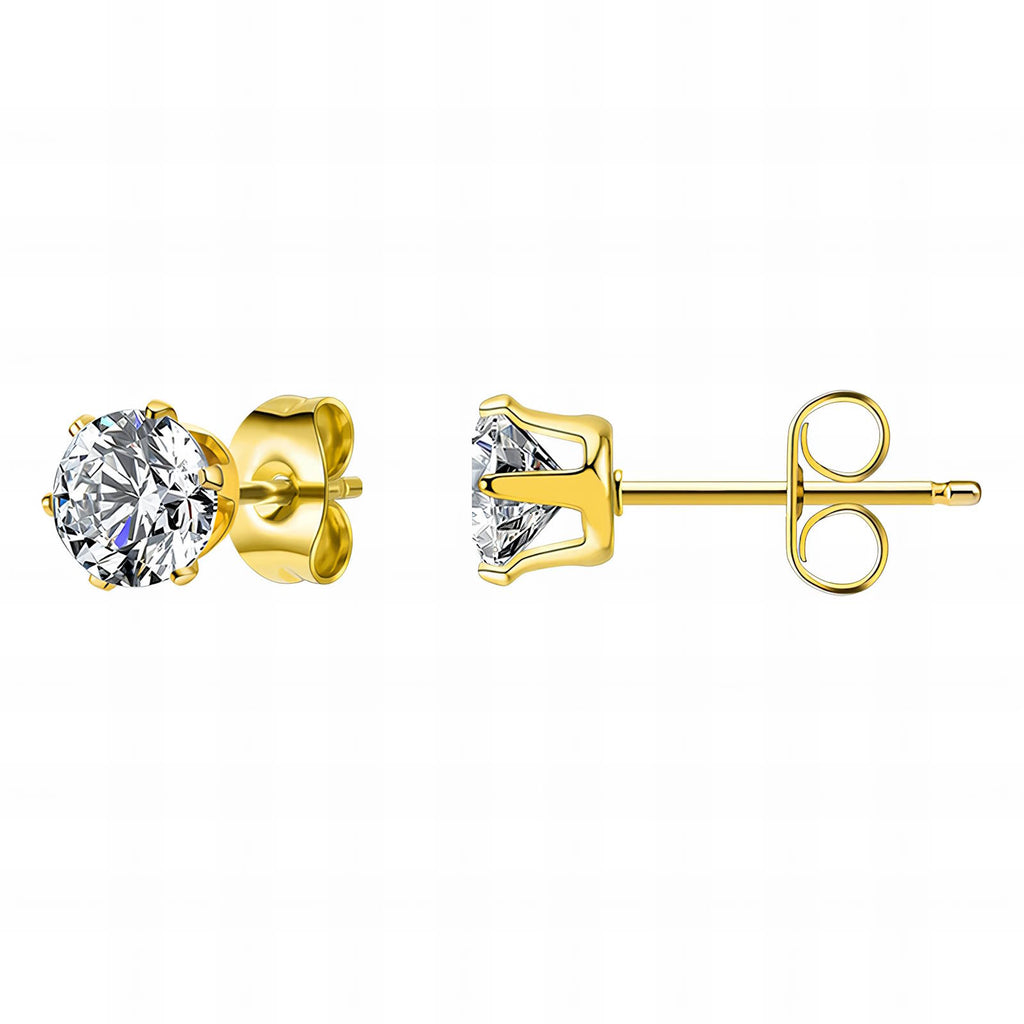 Brilliance Earrings, 18K Gold Plated Steel