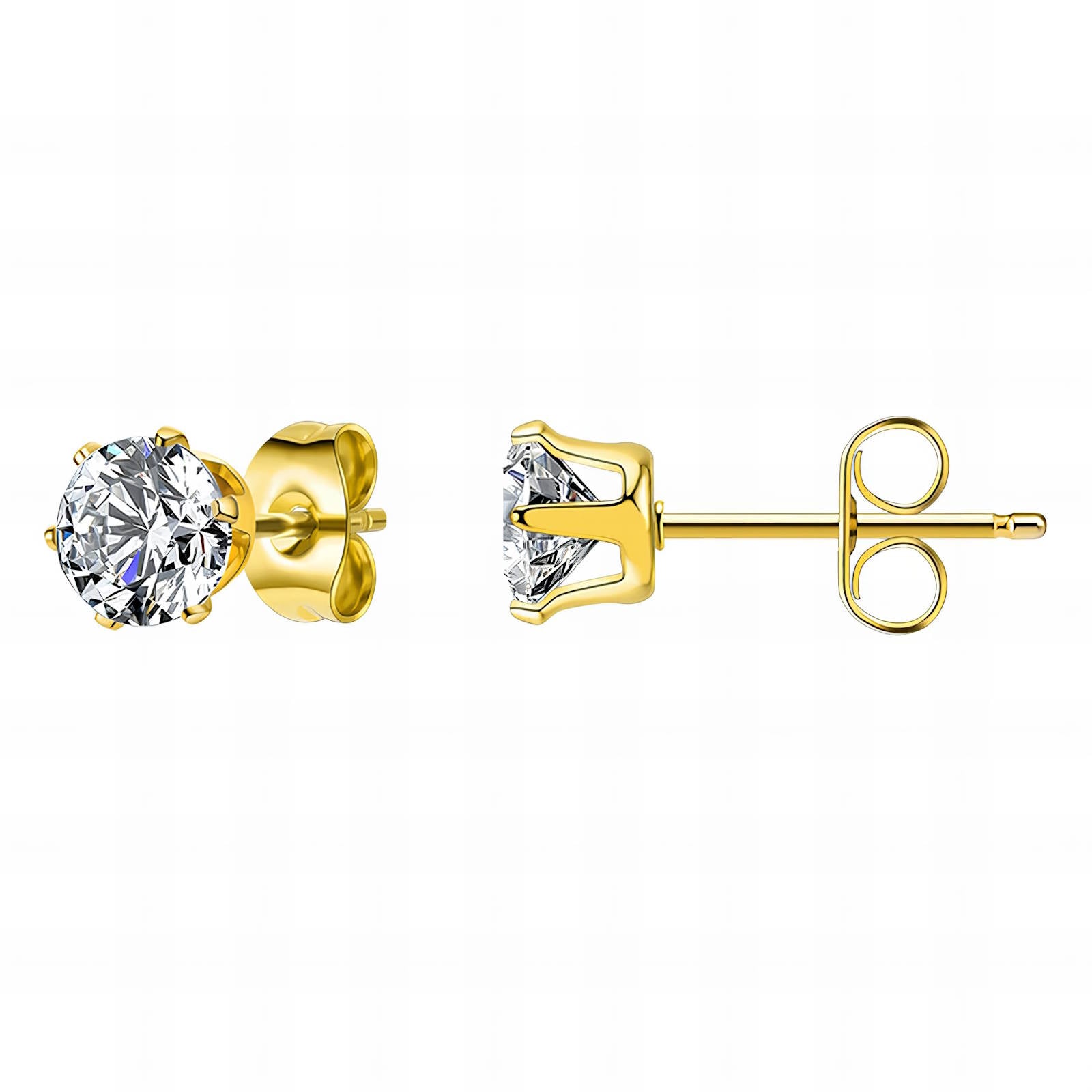 Brilliance Earrings, 18K Gold Plated Steel