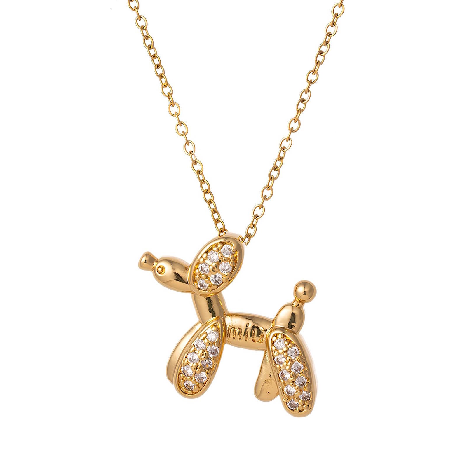 Luxe Tail Necklace, 18K Gold Plated Steel