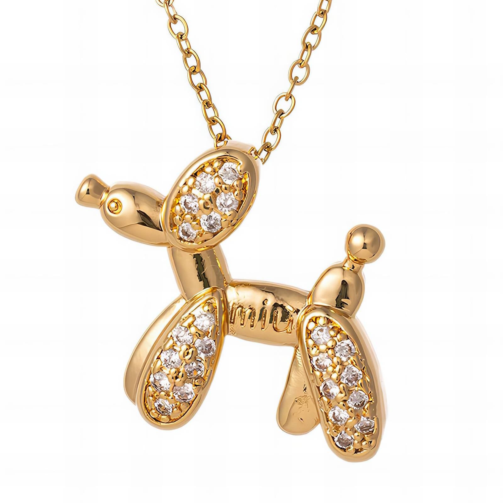 Luxe Tail Necklace, 18K Gold Plated Steel