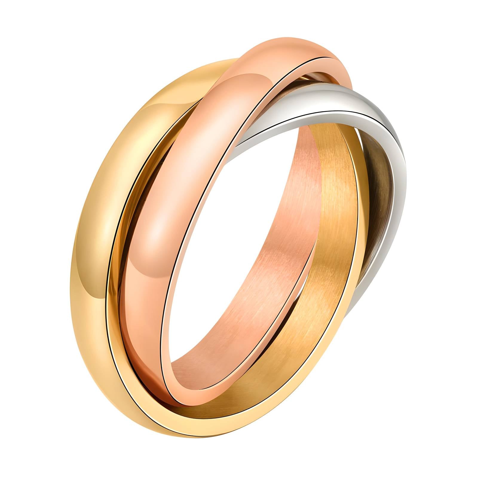 Everchain Ring, 18K Gold Plated Steel