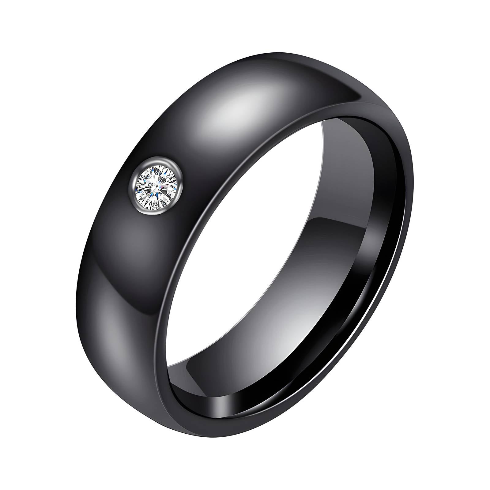Night Glam Ring, Stainless Steel