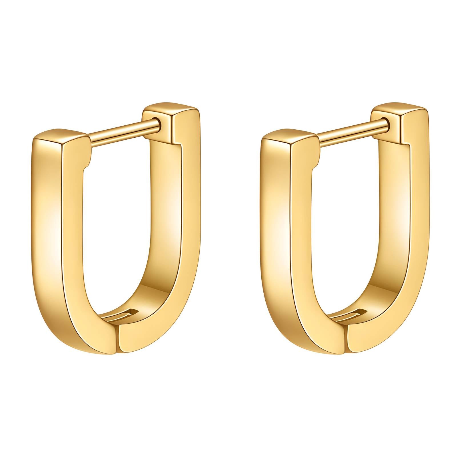 Simple Grace Earrings, 18K Gold Plated Steel