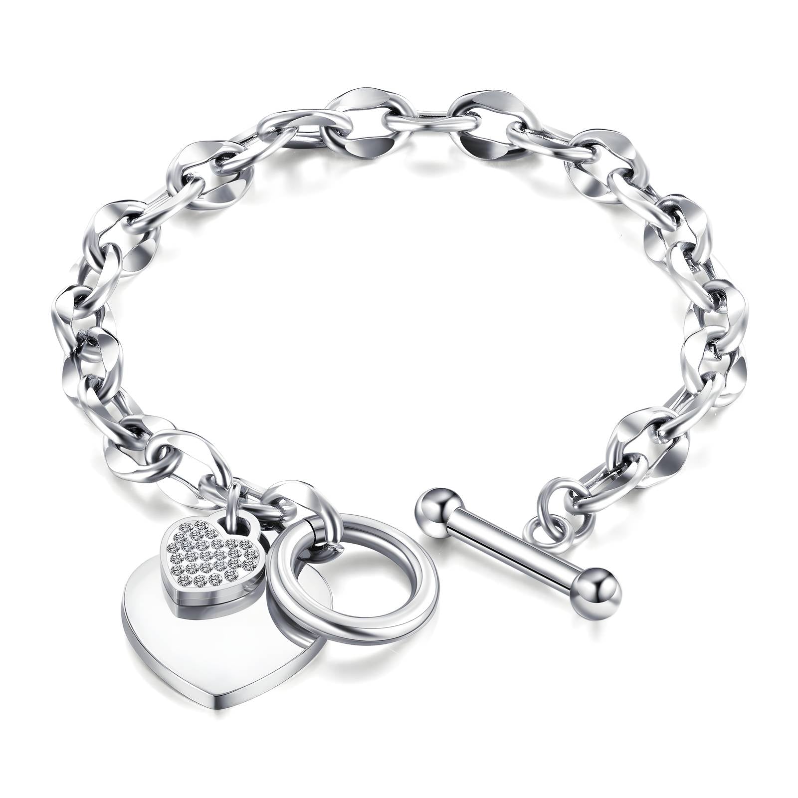 Evermine Heart Bracelet, Stainless Steel