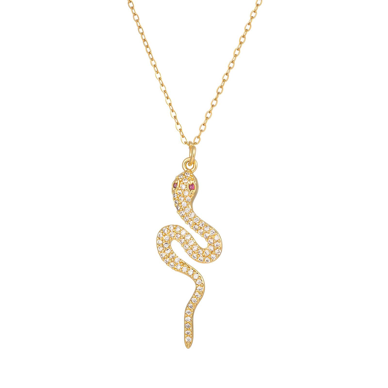 Gilded Fang Necklace, 18K Gold Plated Steel