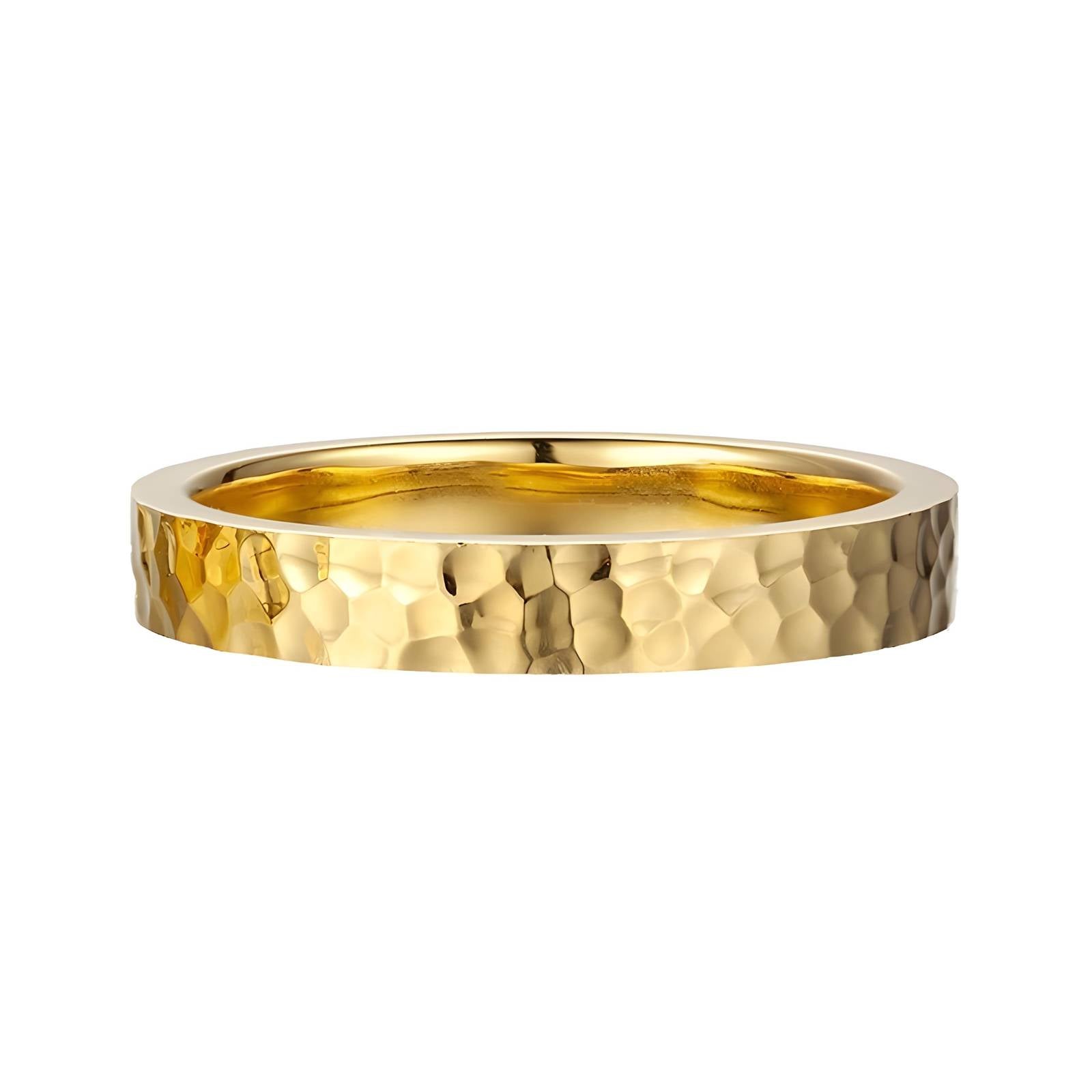 Raw Radiance Ring, 18K Gold Plated Steel
