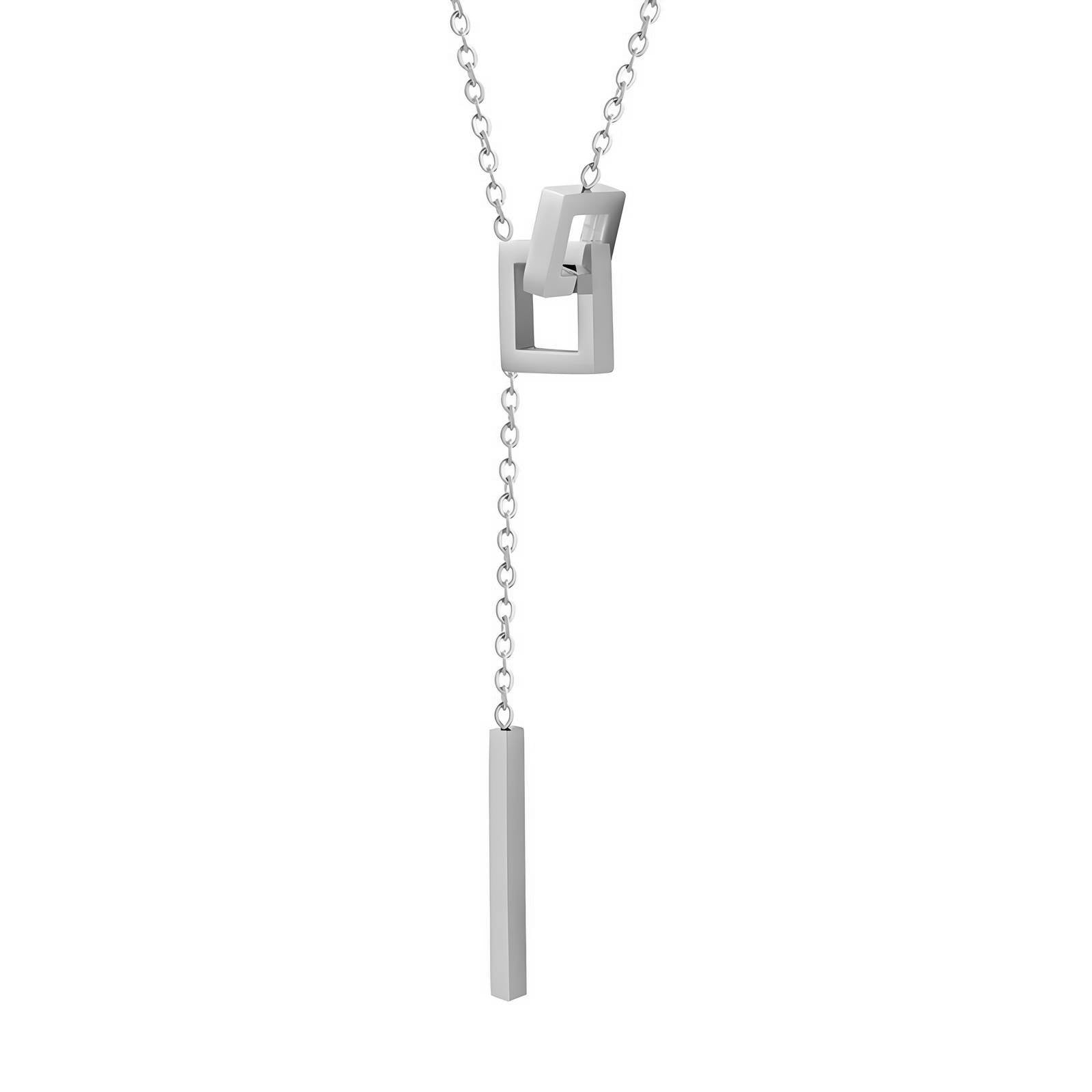 GeoLink Necklace, Stainless Steel