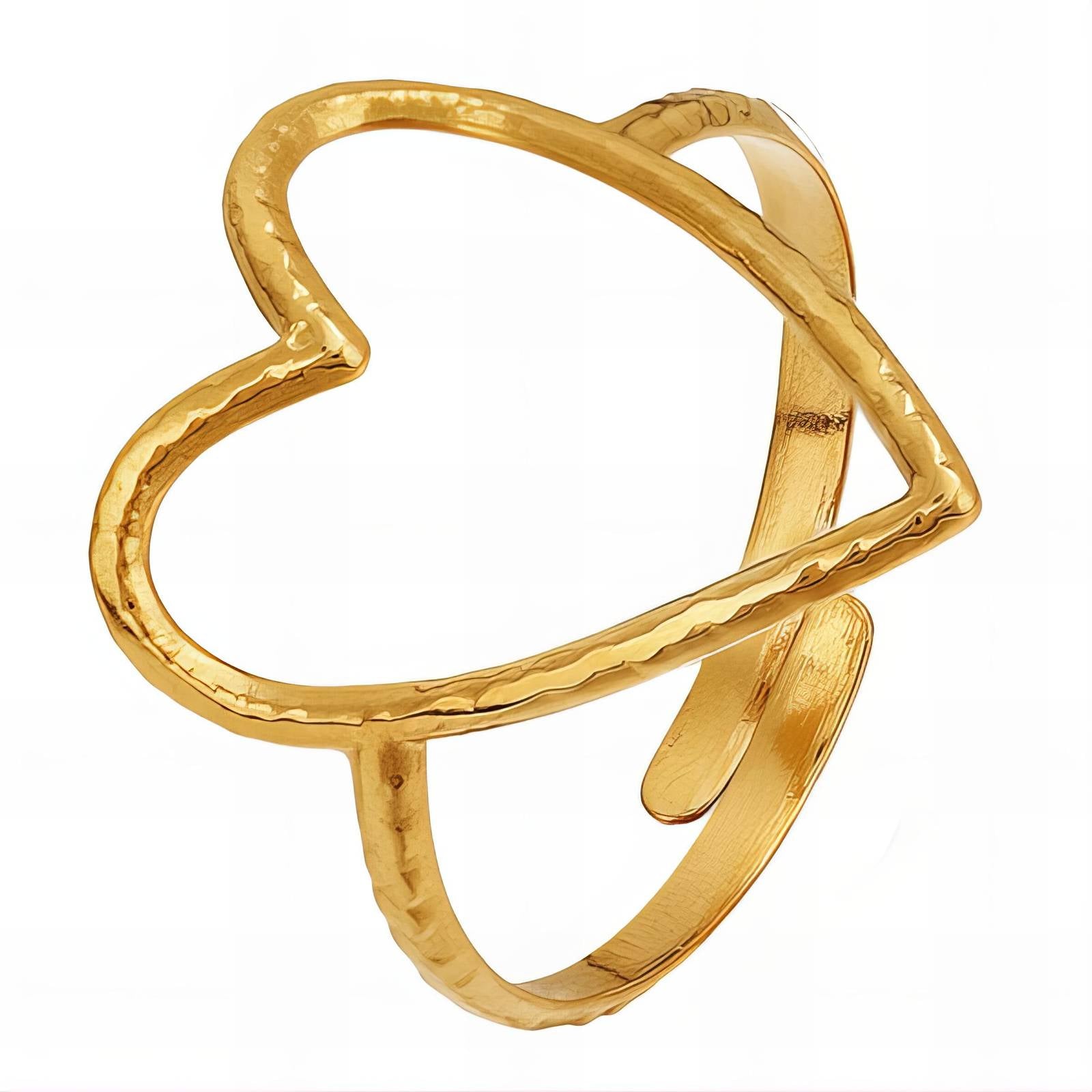 Gentle Core Ring, 18K Gold Plated Steel