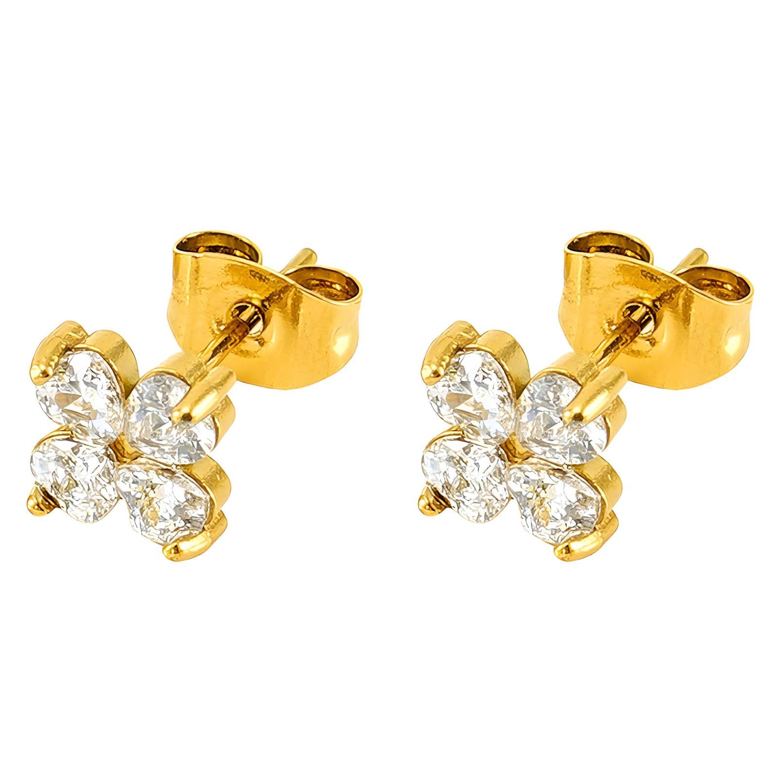 Goldset Earrings, 18K Gold Plated Steel