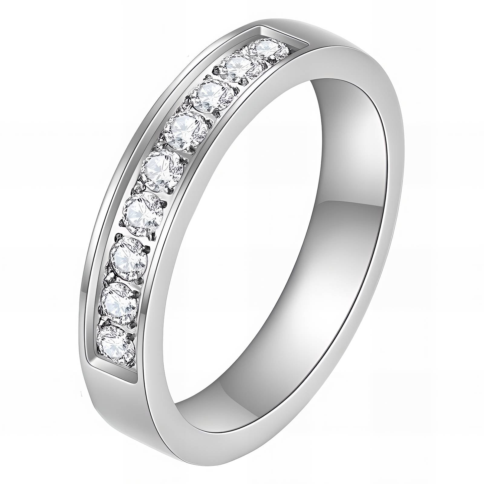Channeled Grace Ring, Stainless Steel