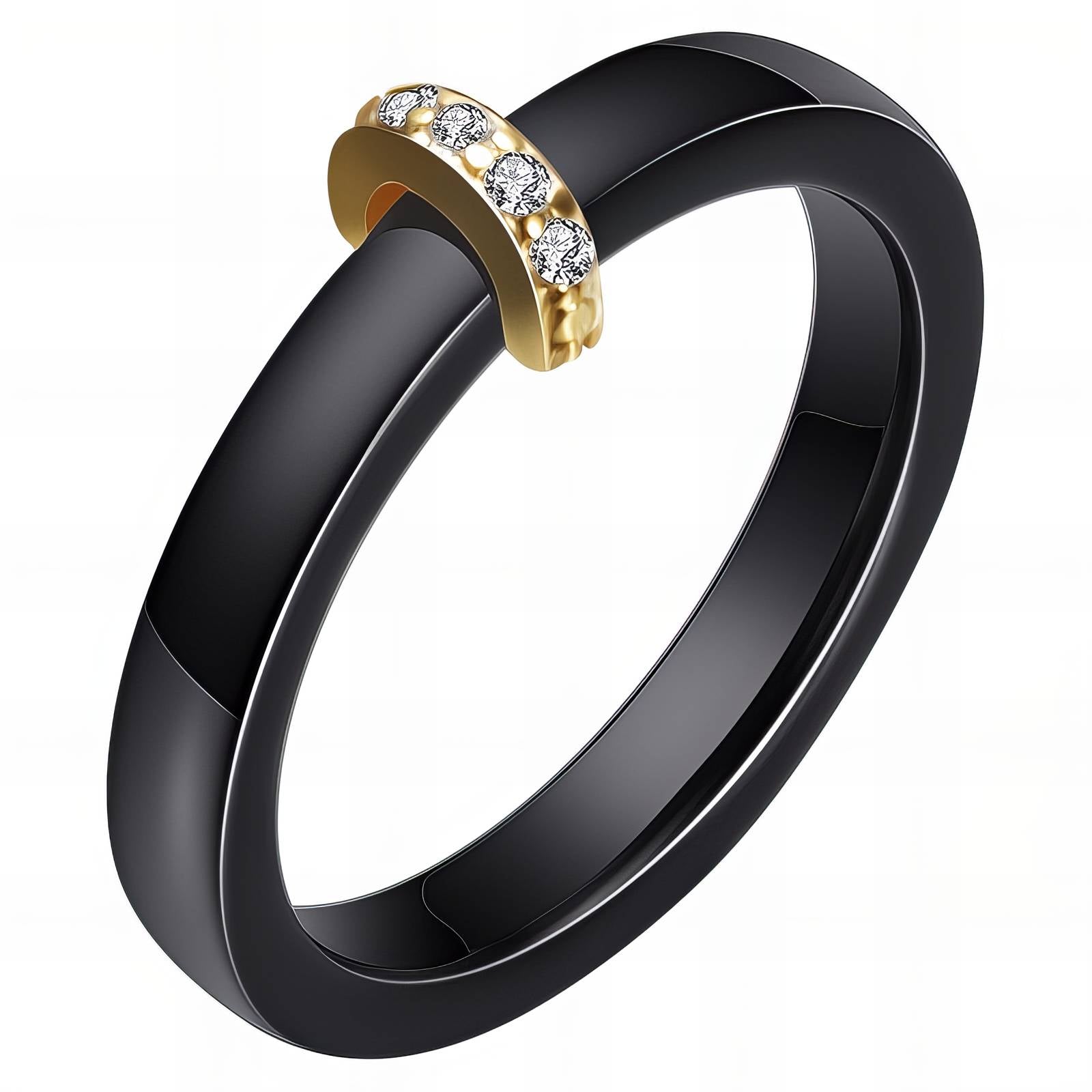 Night Sparkle Ring, Stainless Steel