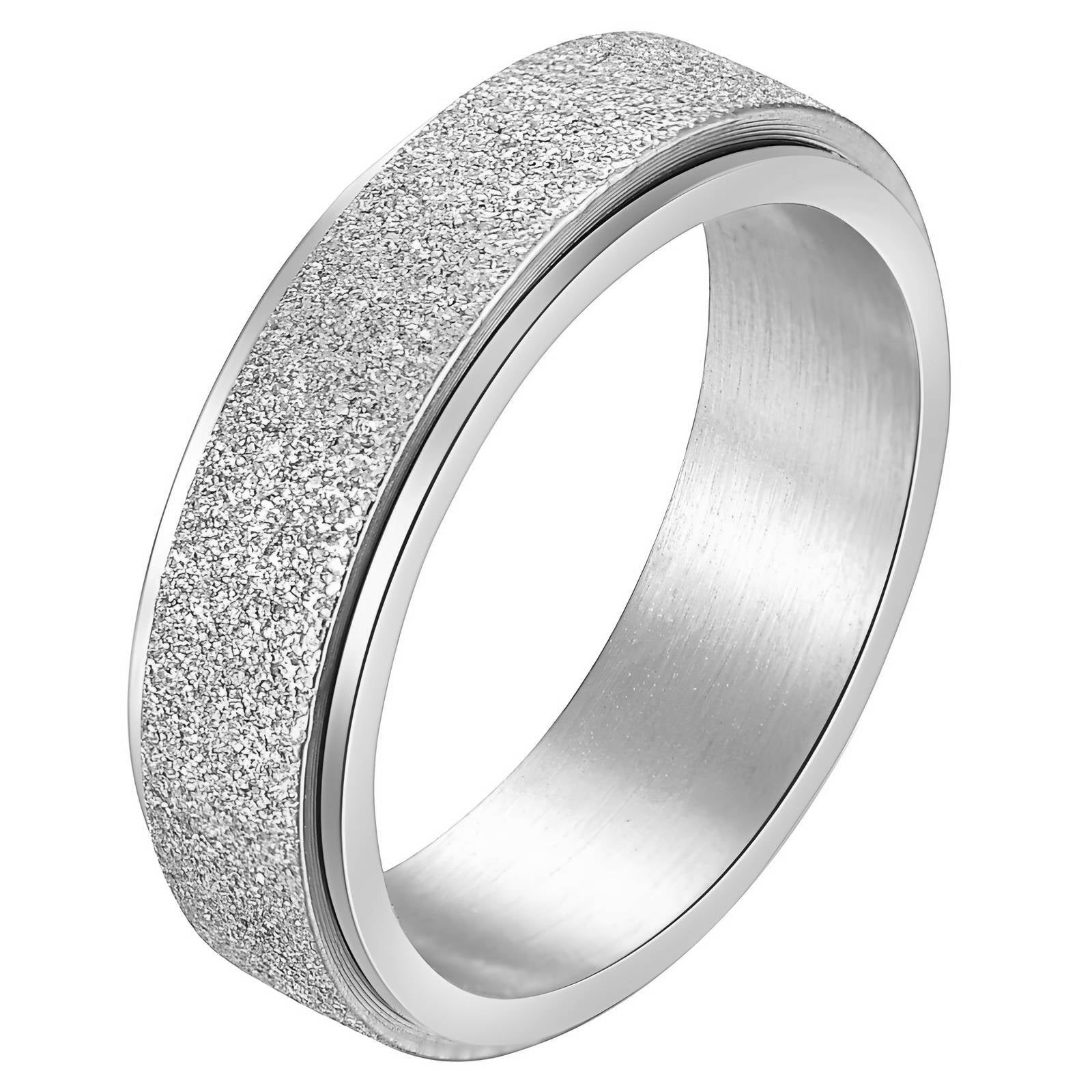 Silver Grain Ring, Stainless Steel