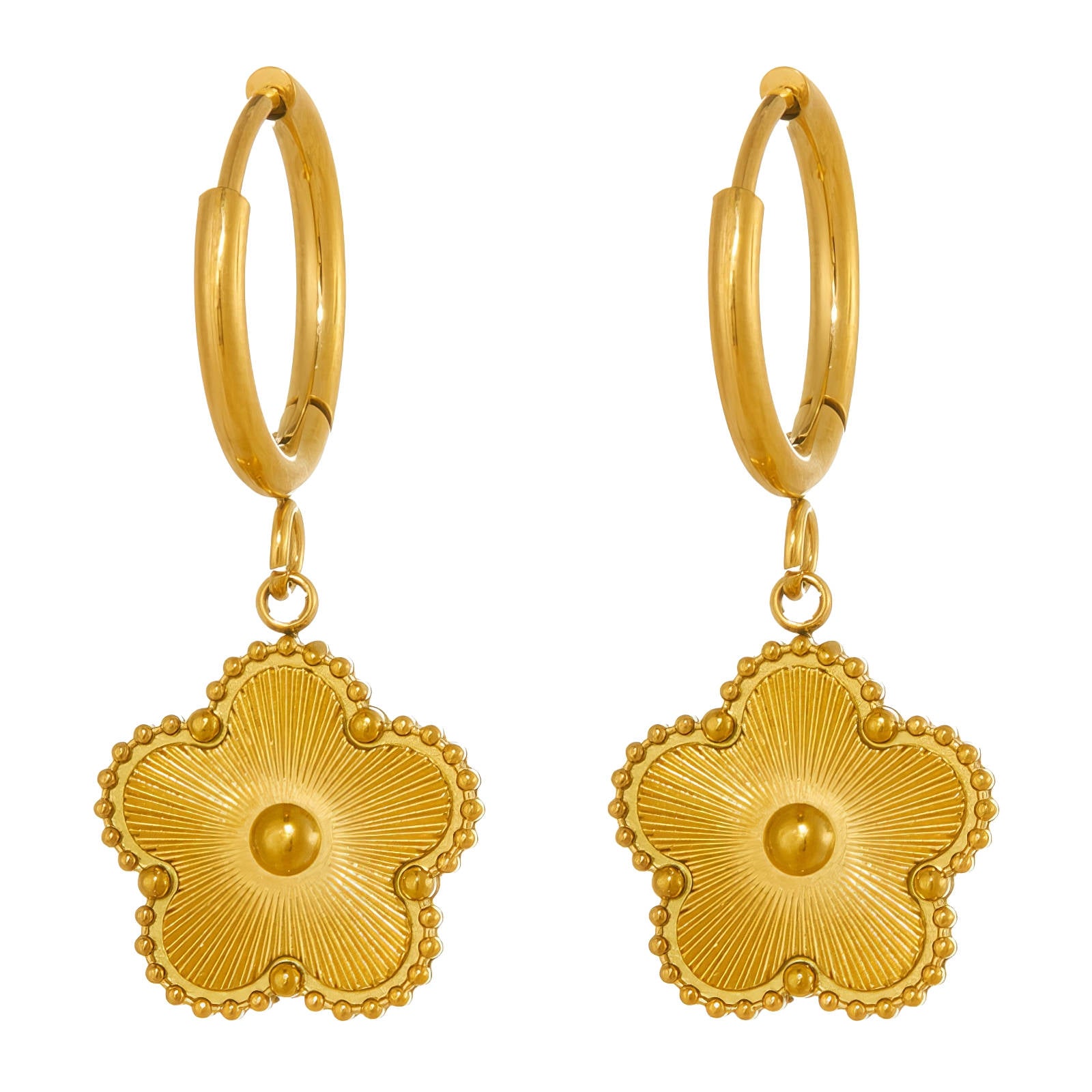 Sunny Belle Earrings, 18K Gold Plated Steel