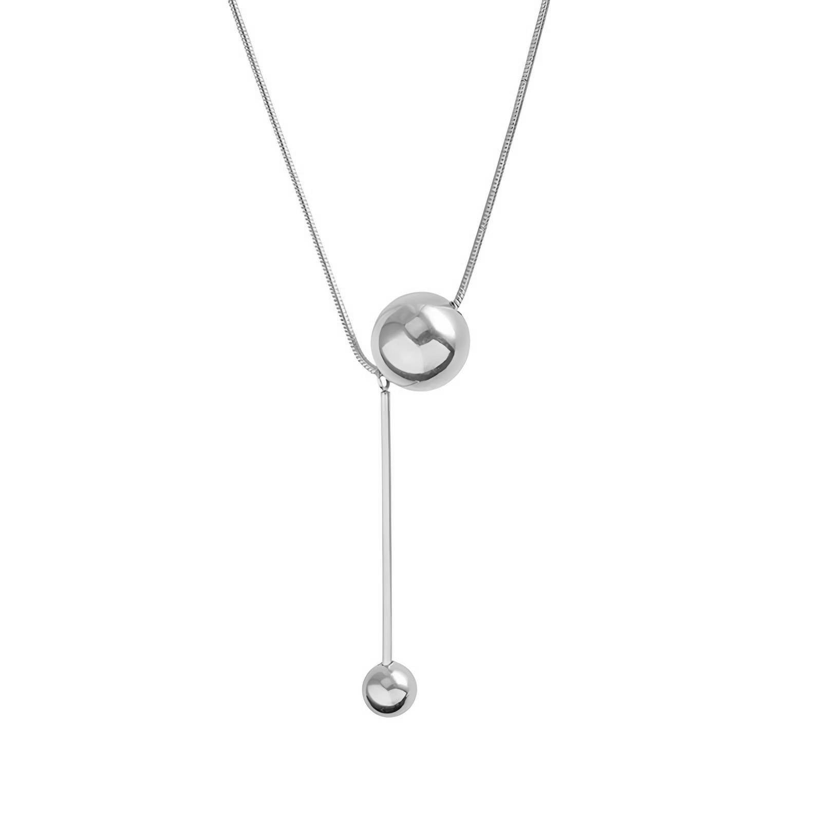 Bubbly Beads Necklace, Stainless Steel