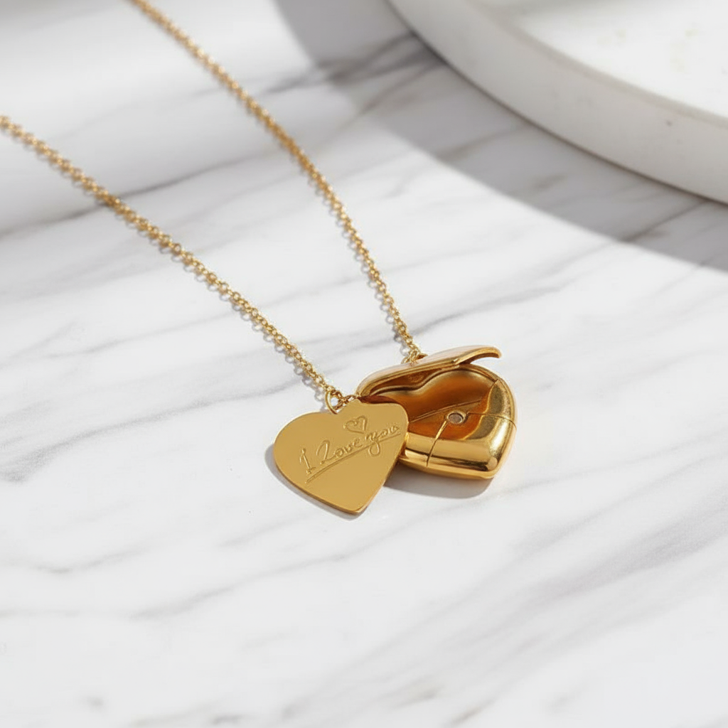 Love Heart Locker Necklace