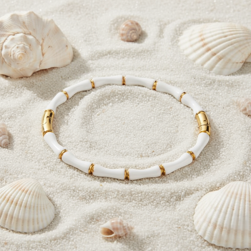 White Bamboo Elegance Bracelet