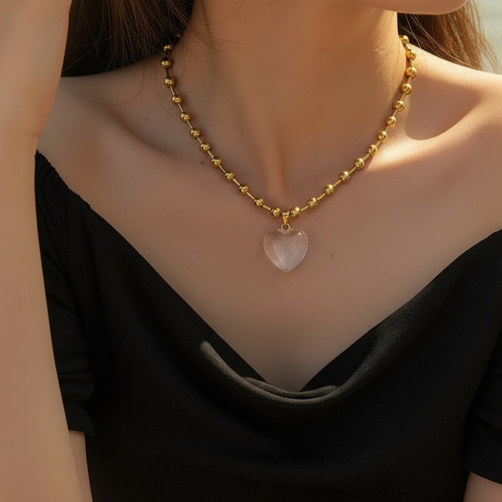 Beaded Heart Necklace